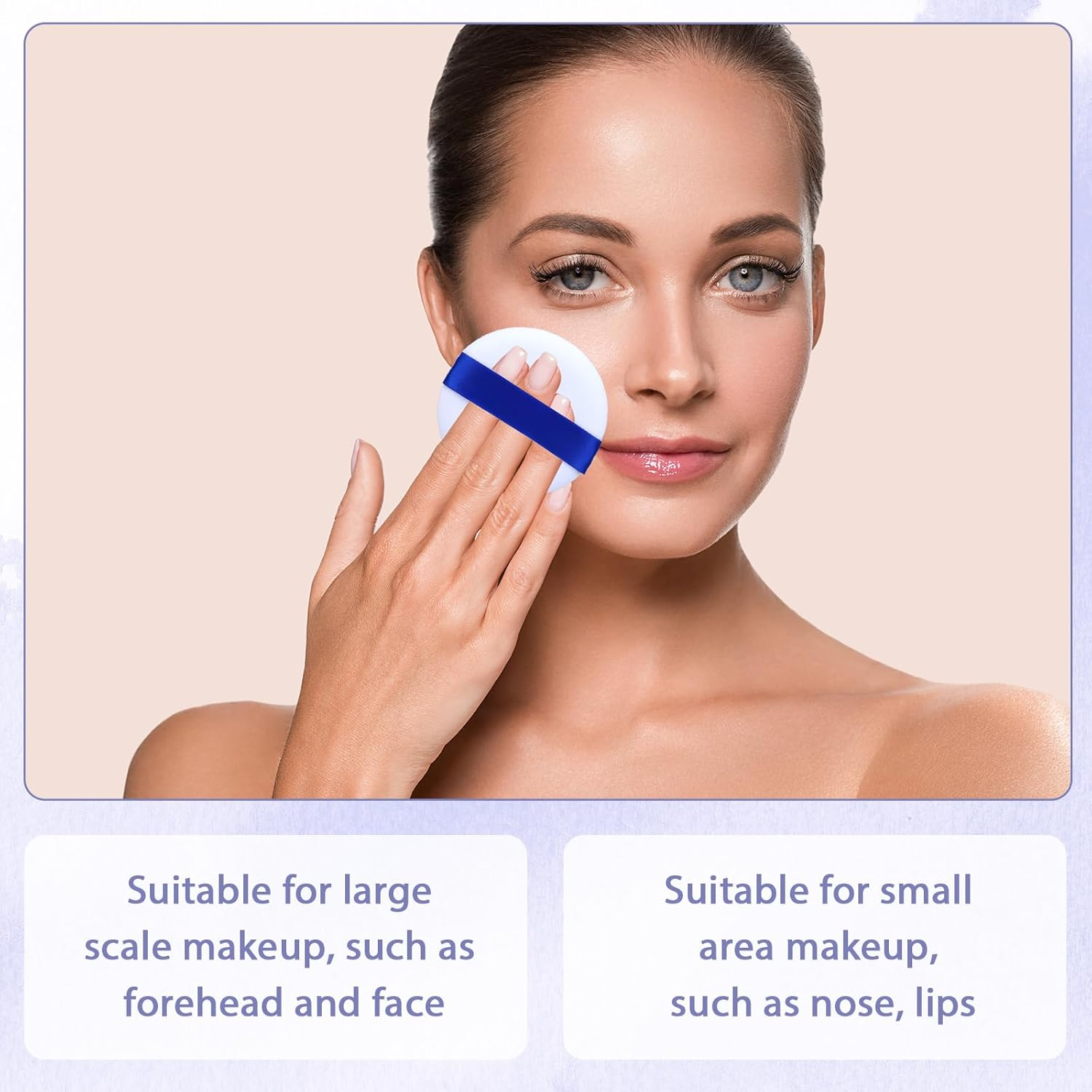 6Pcs Powder Puff - 3 Inch Soft Powder Makeup Puffs Pads Ultra Soft Washable Velour Makeup Powder Puffs for Face Powder Setting Powder Loose Powder image number 6