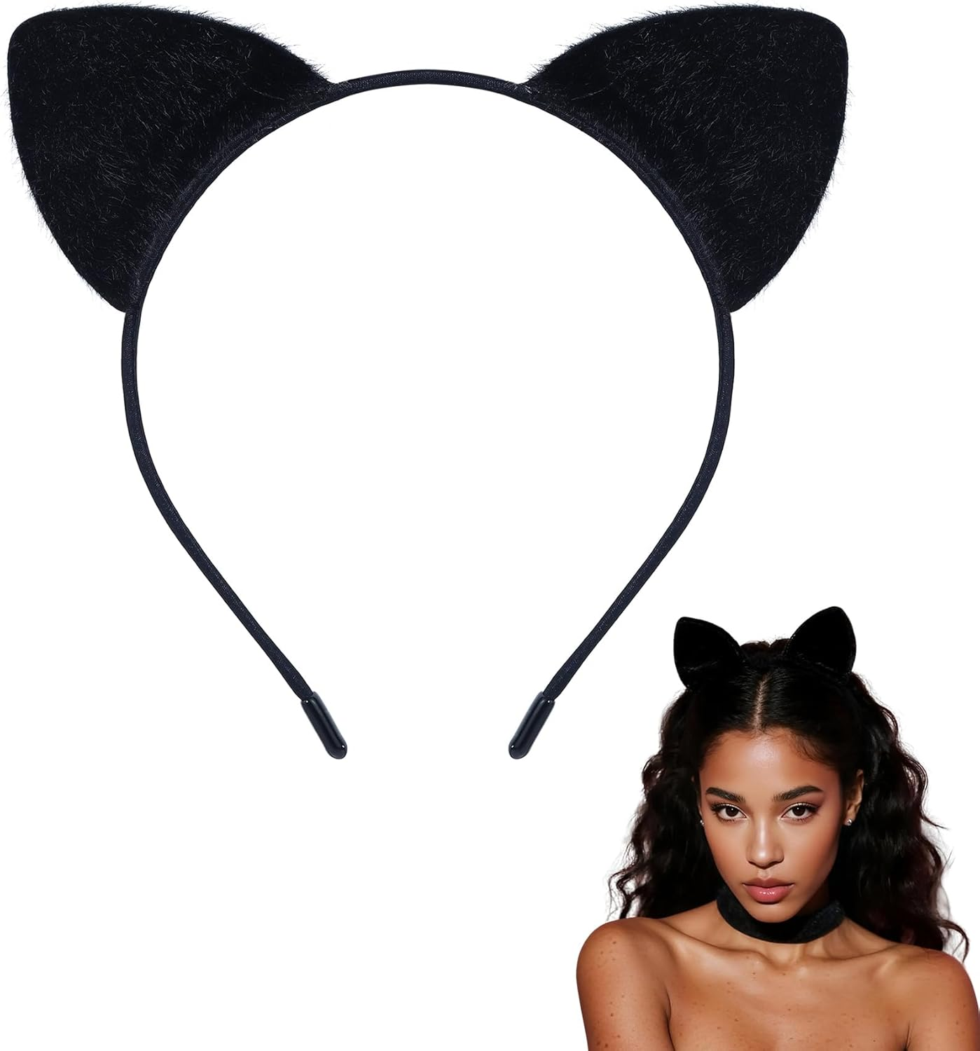 Alonekiss Fluffy Cheetah Leopard Ears Headband - Cheetah Print Ears Cat Cheeta Costume Accessories for Women Adult for Halloween (Gold)