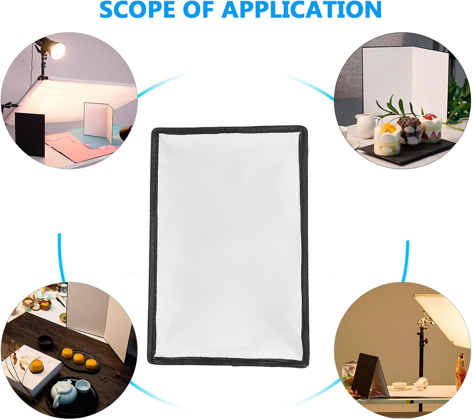 POPETPOP Photography Softbox 20X30Cm Portable Light Diffuser Photography Light Box with Flash Reflector for Studio Portrait and Product Photo Shooting