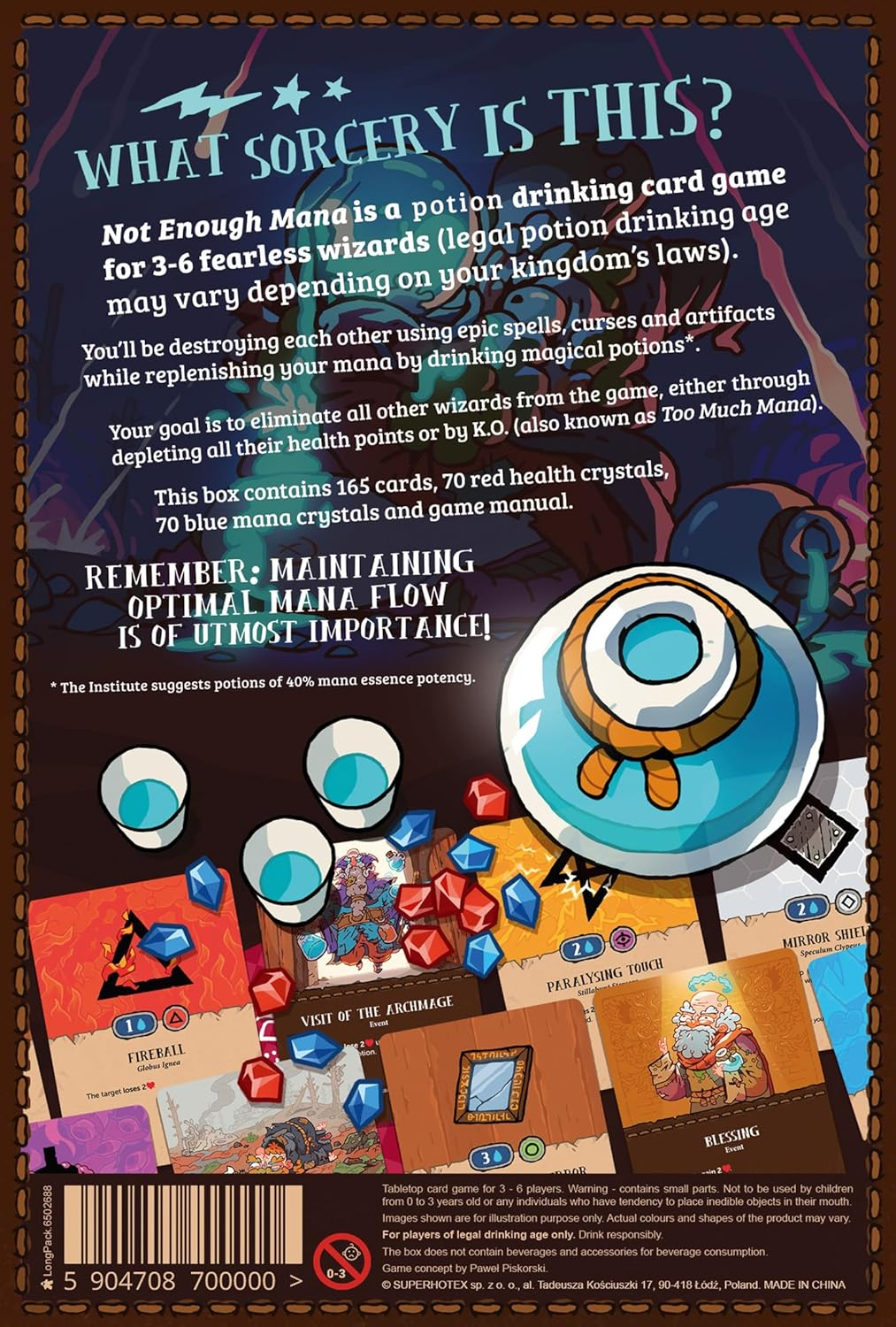 Board & Dice | Superhot Presents | Not Enough Mana | Potion-Drinking Card Game | 3-6 Players, Ages 18+ image number 2