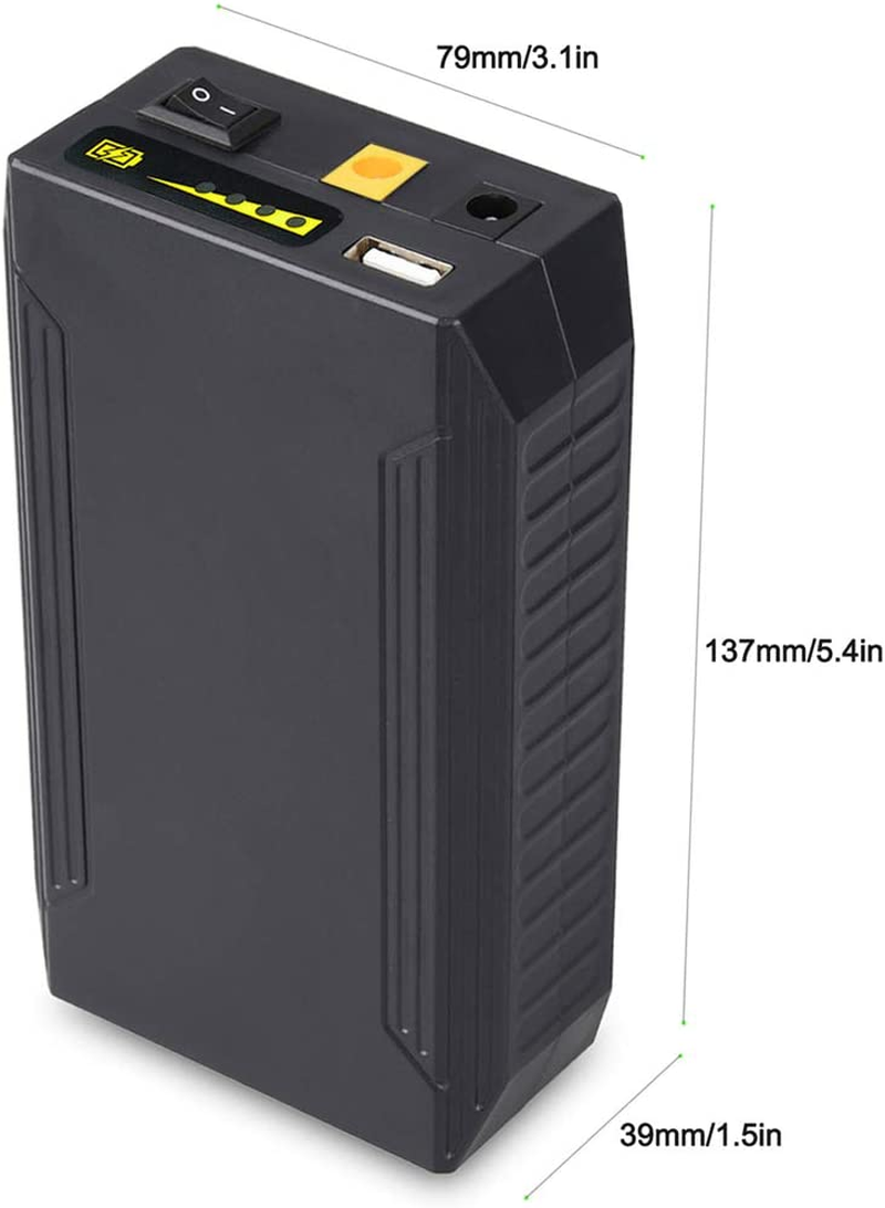 Talentcell Rechargeable 72W 100WH 12V/8300Mah 9V/11000Mah 5V/20000Mah DC Output Lithium Ion Battery Pack for LED Strip and CCTV Camera, Portable Li-Ion Power Bank, Black image number 4