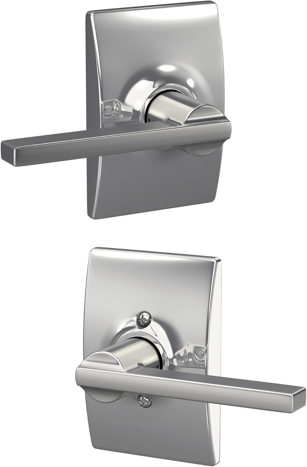 Schlage F170 LAT 619 ULD Latitude Lever with Upland Trim Non-Turning Lock, Satin Nickel
