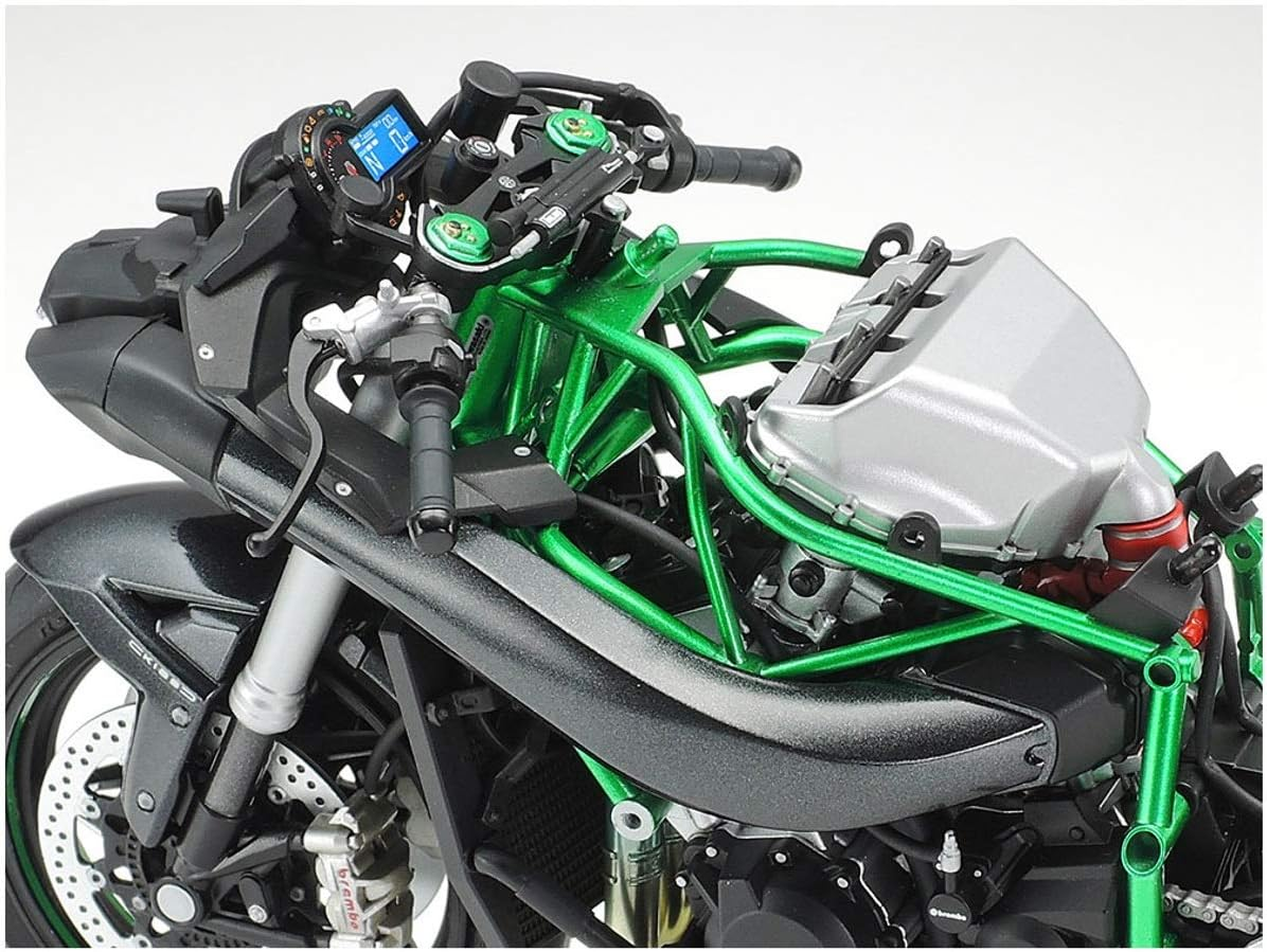 Tamiya 1:12 Scale Kawasaki Ninja H2 Carbon Model Kit image number 2