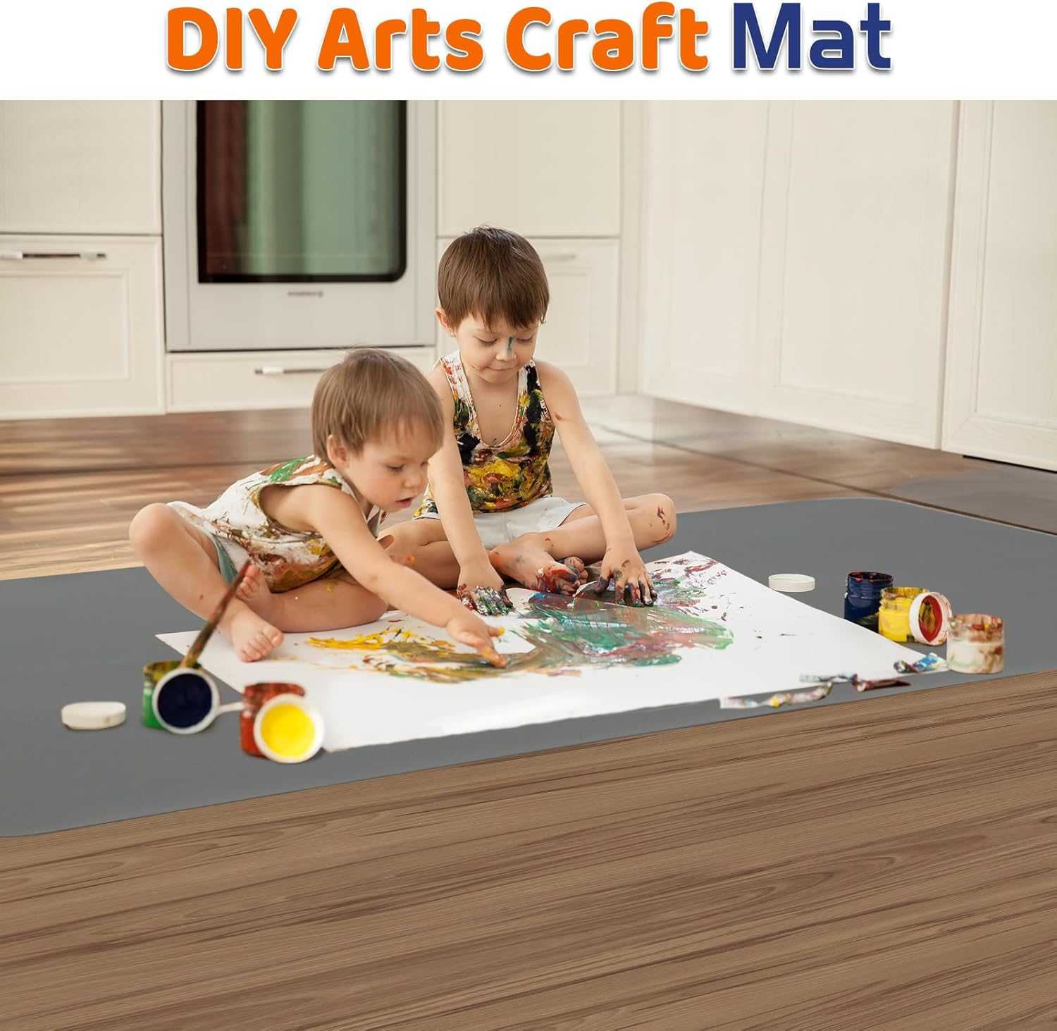 Warome Silicone Mat, 78.7&rdquo;X 23.6&rdquo; Heat Resistant Mats for Countertop, Extra Large Protector, Multi-Functional Cuttable Kitchen Counter, Counter/Crafts- Grey, (GY-SL-78.7) image number 4