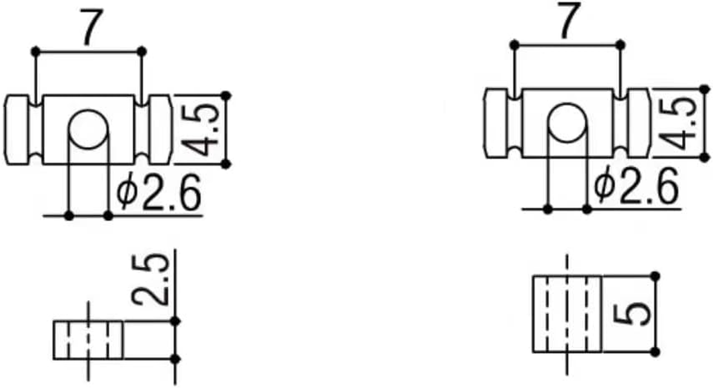 Guyker Guitar Roller String Retainers(Set of 2) &ndash; String Guide, Strings Trees Replacement Part for Electric Guitars, SR1 Chrome image number 4
