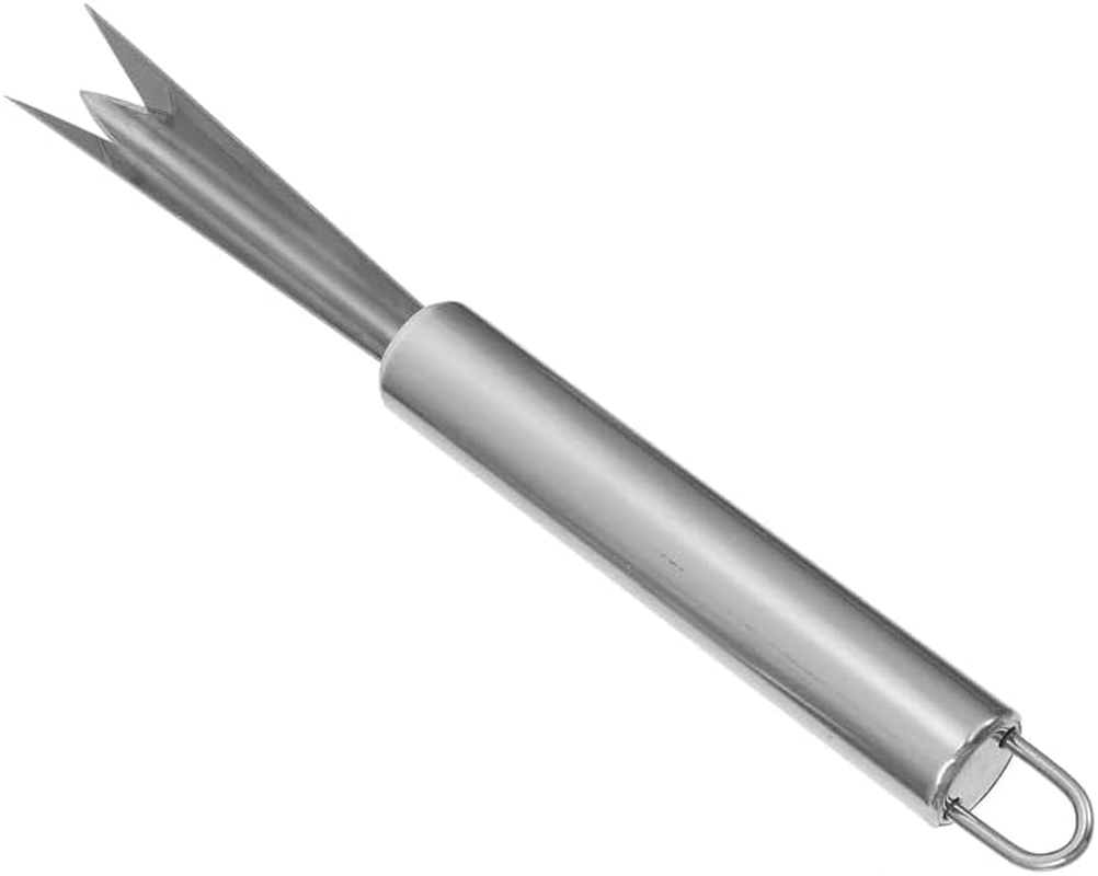 Jjlfresheners Silver Pineapple Eye Peeler Remover Tool, Multipurpose Pineapple Eye Clip,Pineapple Eye Cutter V Shape Stainless Steel Pineapple Eye Peeler Remover for Home Kitchen Peelers image number 2