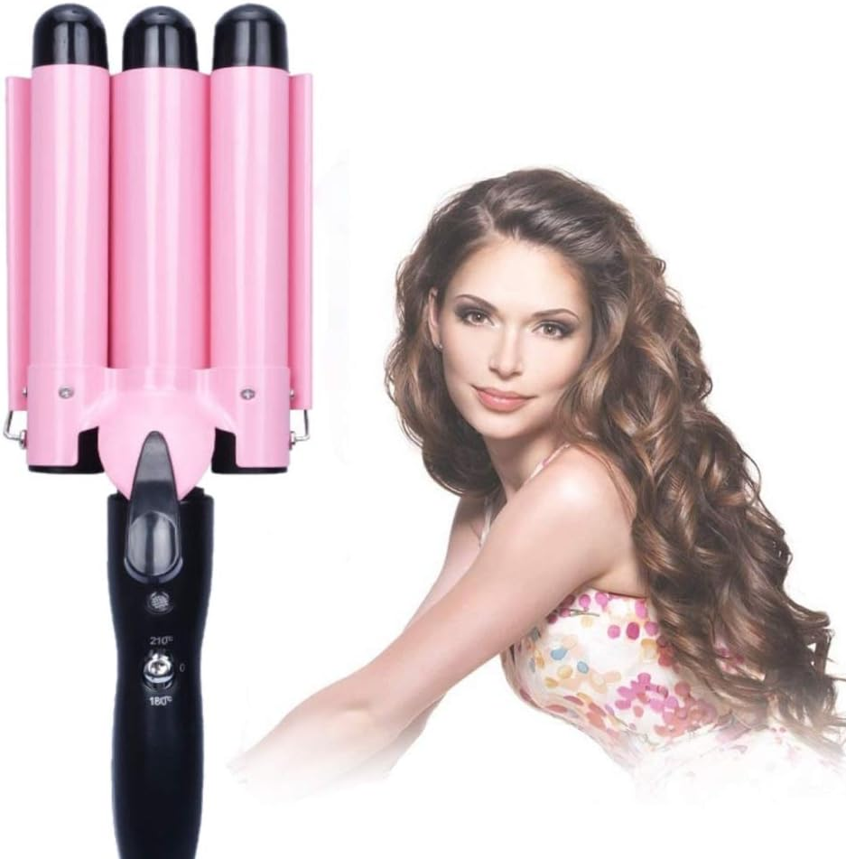 Hair Curling Iron 1 Inch 3 Barrel Hair Crimper Ceramic Two Gear Temperature Control Hair Waving Styling Tools image number 5