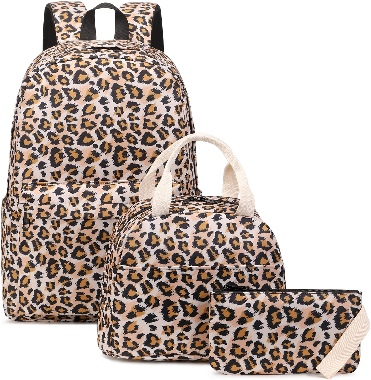 Girls School Backpacks for Kids Teens, 3-In-1 School Bag Bookbags Set with Lunch Bag Pencil Case - Avocado image number 4