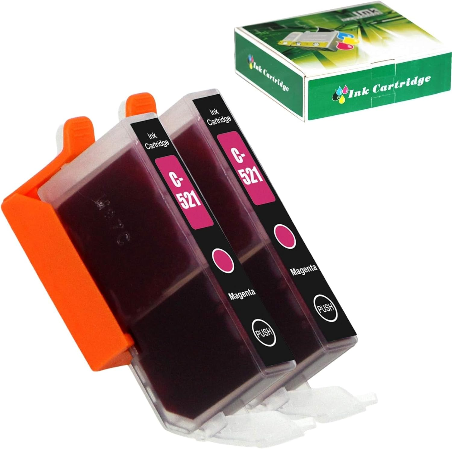 TAAUS Compatible Canon CLI-521 Ink Cartridges for PIXMA IP3600 IP4600 IP4700 MX860 MX870 MP540 MP550 MP560 MP620 MP630 MP640 MP980 MP990 Printers (2 Yellow)