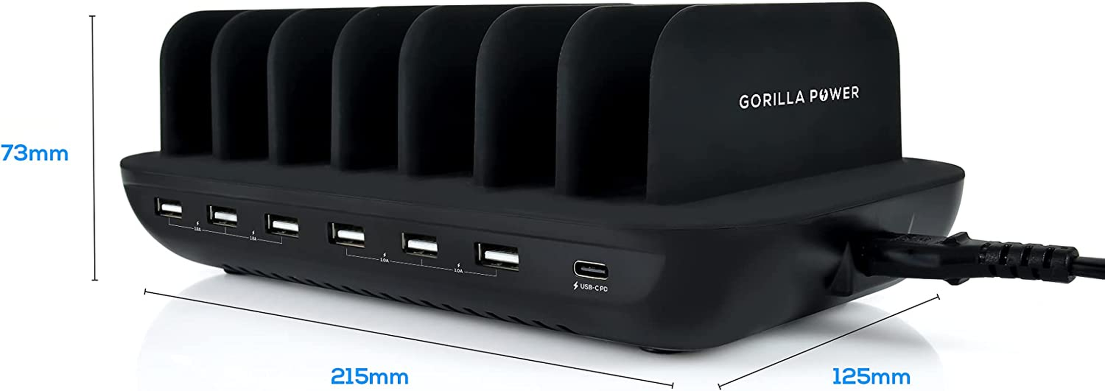 Mbeat Gorilla Power 60W 7 Port USB-C and USB Charging Station image number 3