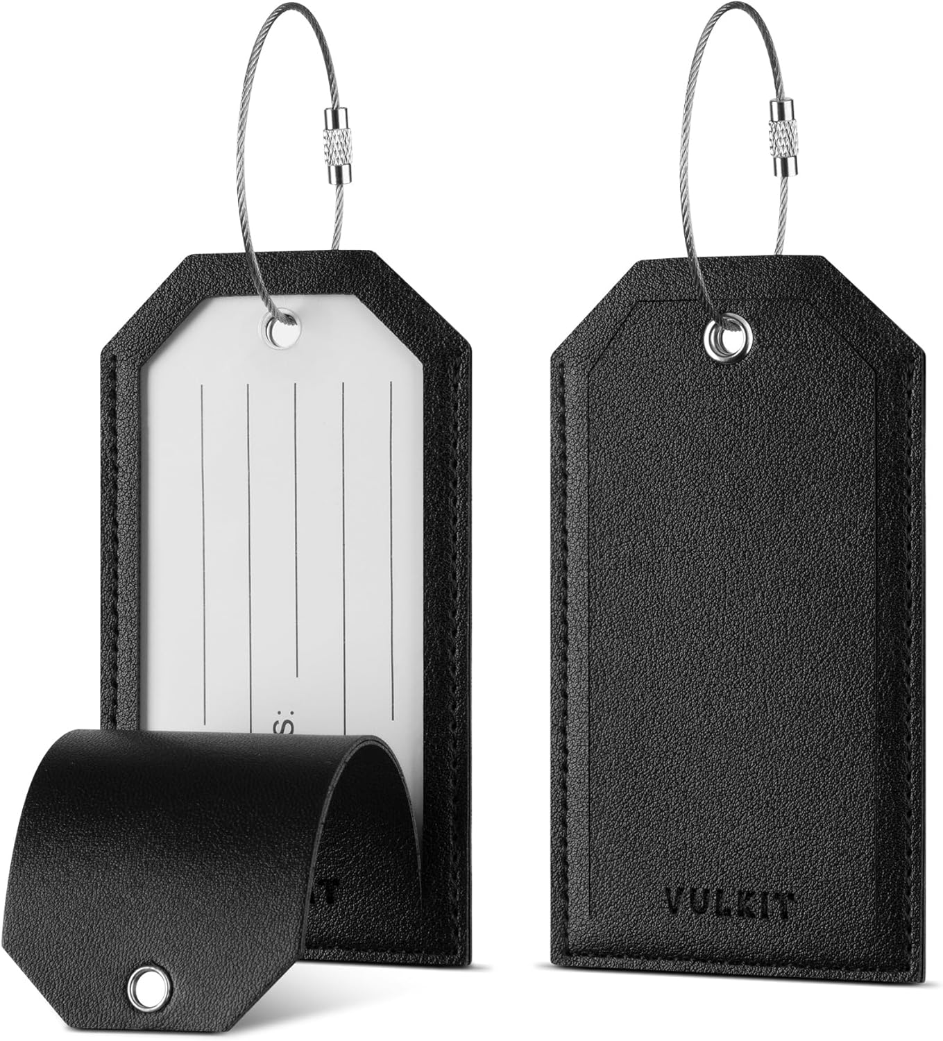 VULKIT Luggage Tags 2Pcs Travel Tags for Suitcase Backpacks Baggage, Travel Essentials & Cruise Accessories