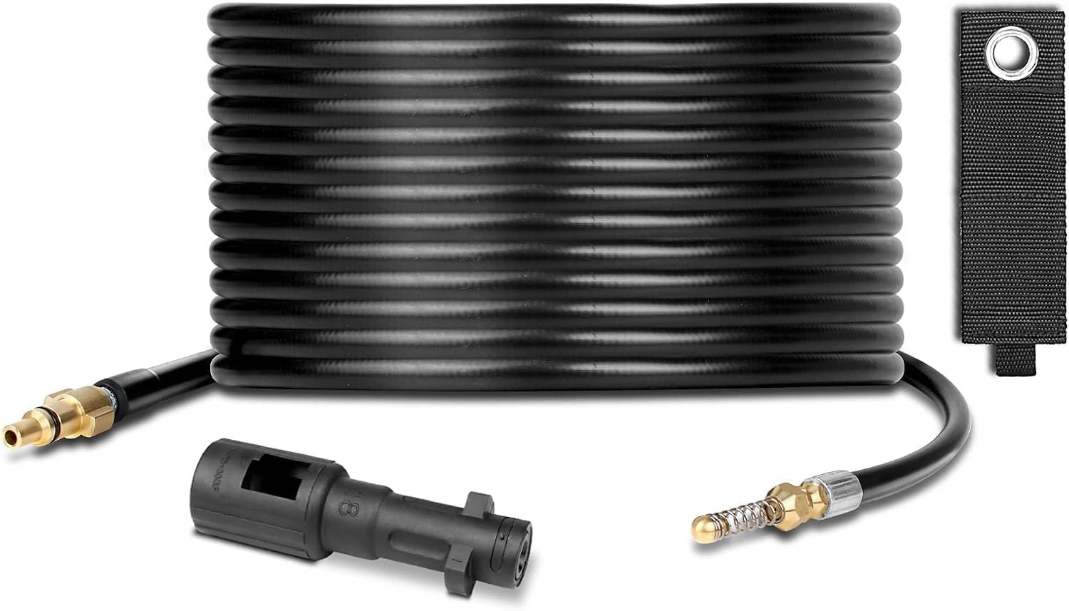 EAWONGEE 15M High Pressure Drain Jet Wash Hose Drain Pipe Sewer Jetter Kit Compatible for Karcher K2 K3 K4 K5 K6 K7 and Lavor Pressure Washers image number 1