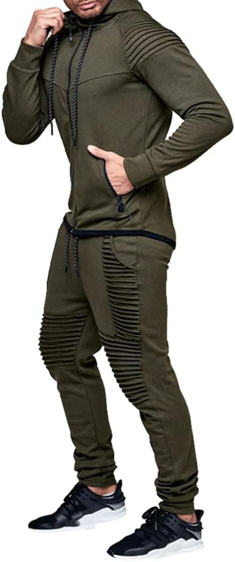 Amropi Men'S Jogging Suit, Tracksuit, Sportswear, Men'S Sweat Jacket and Tracksuit Bottoms, Sports Suit image number 3