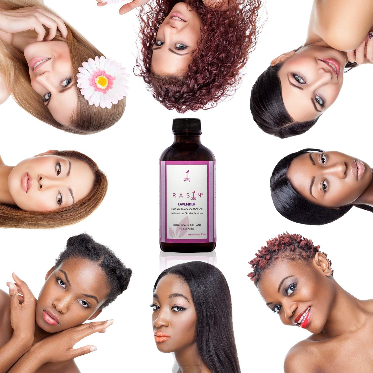 RASIN Haitian Black Castor Oil with Lavender - Pure Lwil Maskriti, Aceite De Ricino Moisturizing Formula - Helps Strengthen Hair, Skin, Nails - Natural Emollient, Moisturizer, Anti-Aging Plant Essence image number 3