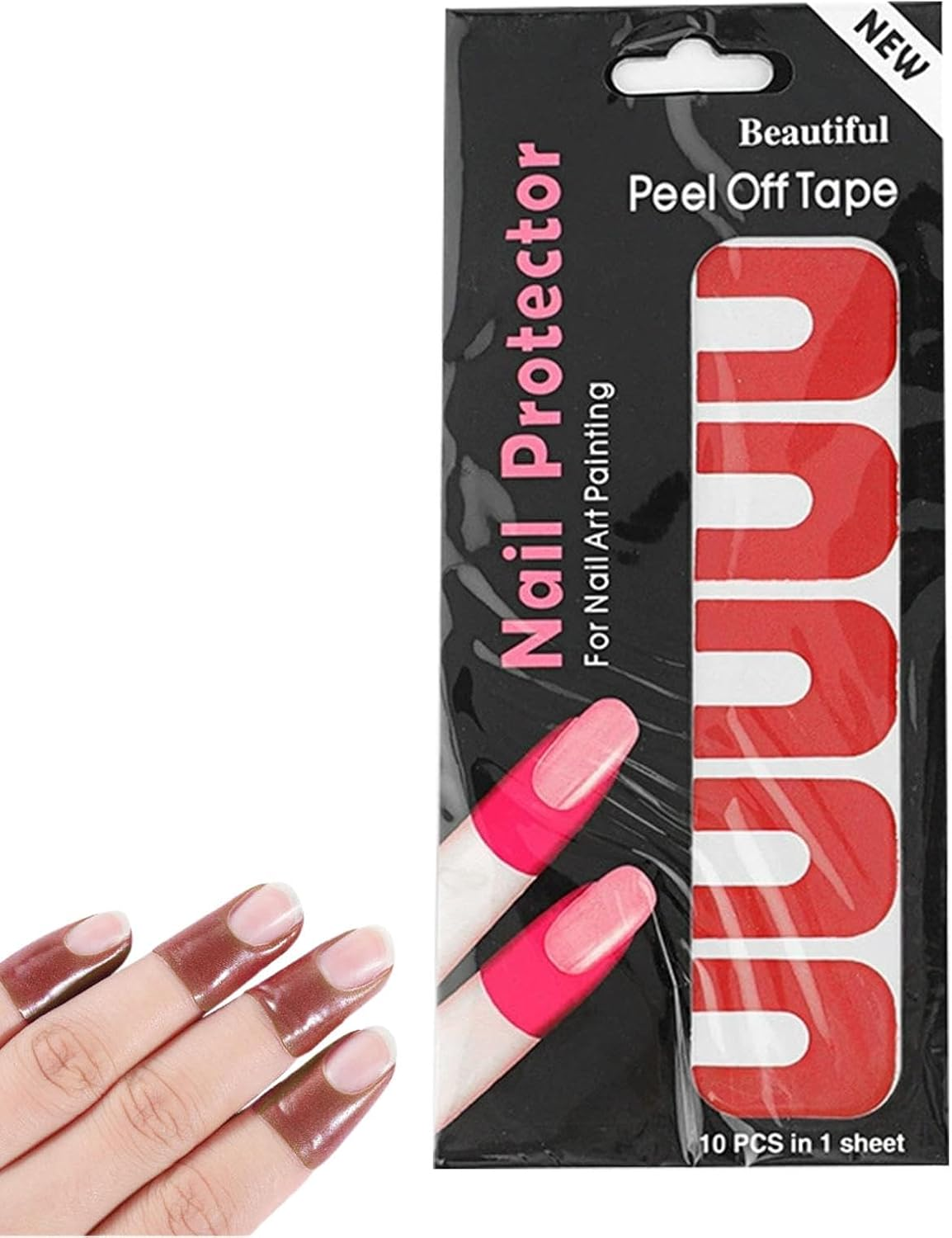 Nail Skin Protector | U-Shape Soft Nail Guards for Polish,Spill Proof Stickers, Peel off Nail Stickers, Nail Tape for Fingers image number 5