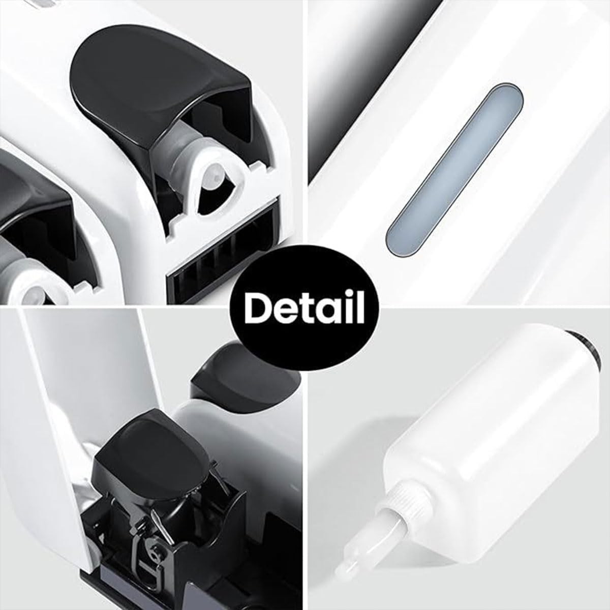 AIMALL 1/2/3Pcs Wall-Mounted Soap Dispenser for Bathroom and Kitchen, Chamber Shampoo, Shower Gel, and Hand Soap Holder, ABS Plastic, 350Ml Capacity - White-Double image number 6