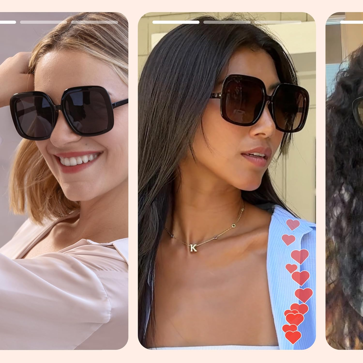 Miyya Oversized Polarized Sunglasses Women, Trendy Retro Sun Glasses for Women 2025, Oversized Shades image number 6