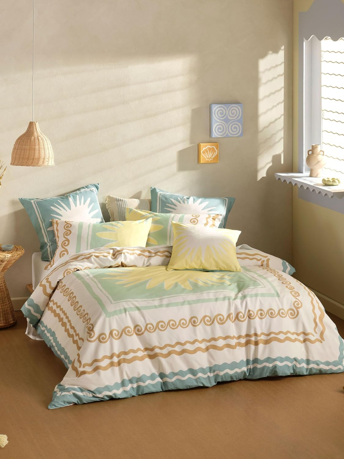 Linen House Visage European Pillowcase, Seafoam, 65 X 65 Cm - Multicolor image number 2