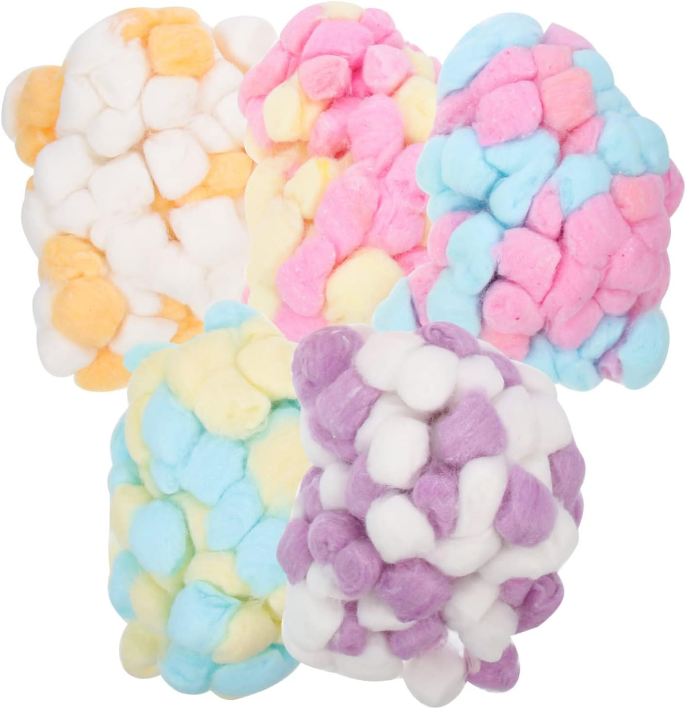 TEHAUX 500Pcs Colorful Thermal Cotton Balls Pom Poms for Crafts and Pet Toys Warm Fuzzy Balls for DIY Handicrafts and Winter image number 1