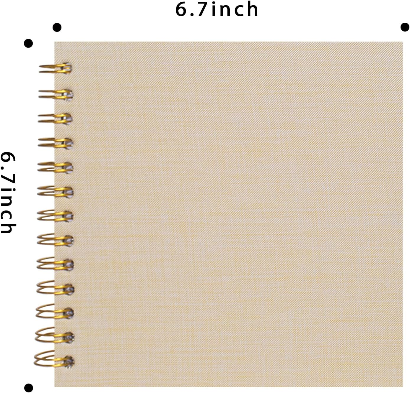 Small Scrapbook 7X7 Inch, Linen Photo Album Mini Scrap Book, Kraft White Pages Memory Book for Wedding, Baby, Family, Graduation, Travel, Dog, Vacation