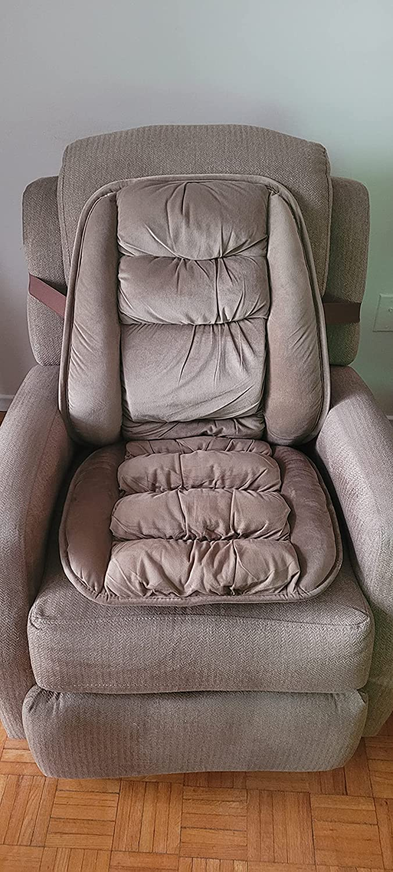 Large Size Orthopedic Chair Lumbar Support Cushion Non-Slip Bottom Coccyx Pads Warm Adjustable Curvature Low Back Pain Relief Lumbar Relax Pillow for Office,Recliners,Sofa and Car image number 1