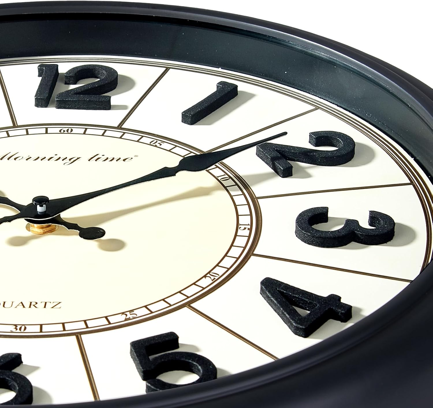 40Cm Wall Clock, round with 3D Numerals, Large Wall Clock, Battery Operated, Modern Decor for Home, Office, and Living Room image number 1