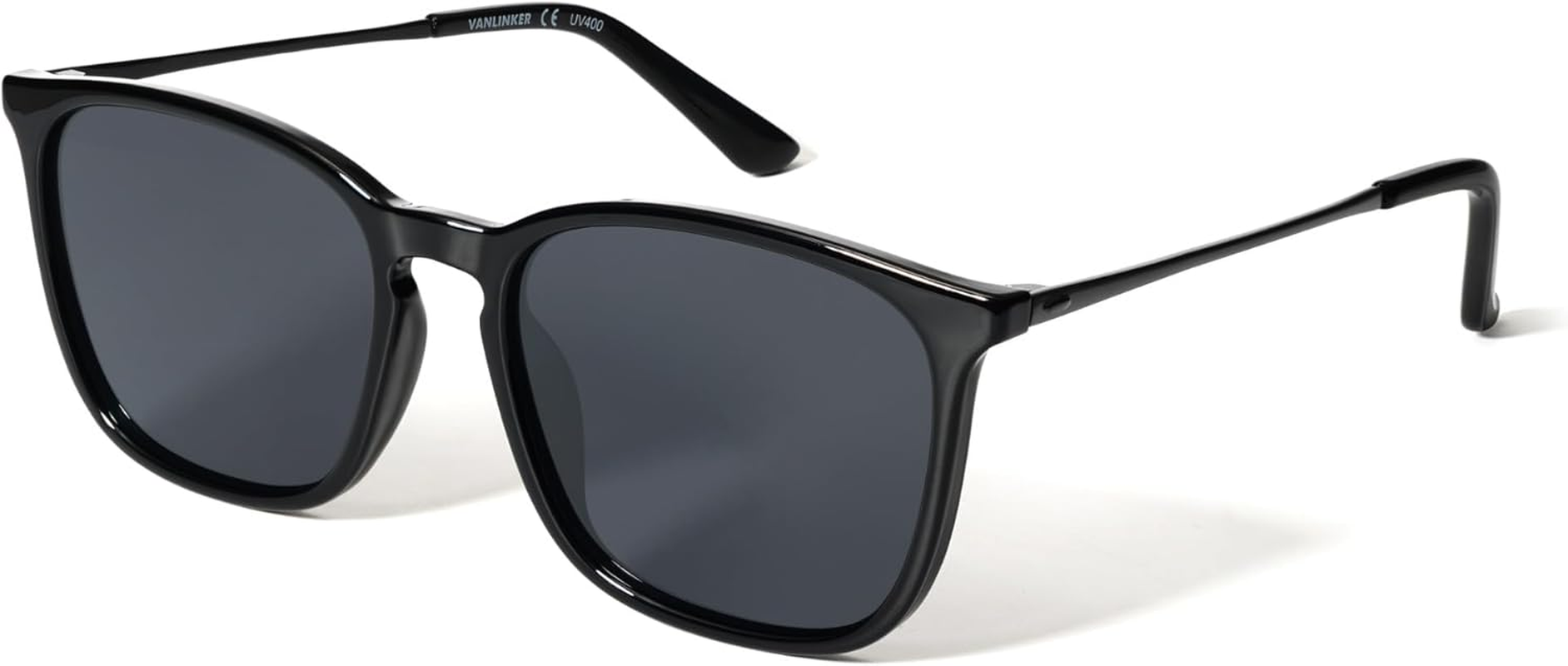 VANLINKER Vintage Square Polarized Sunglasses Men Women Classic Trendy Rectangle Metal Frame Sun Glasses VL9771