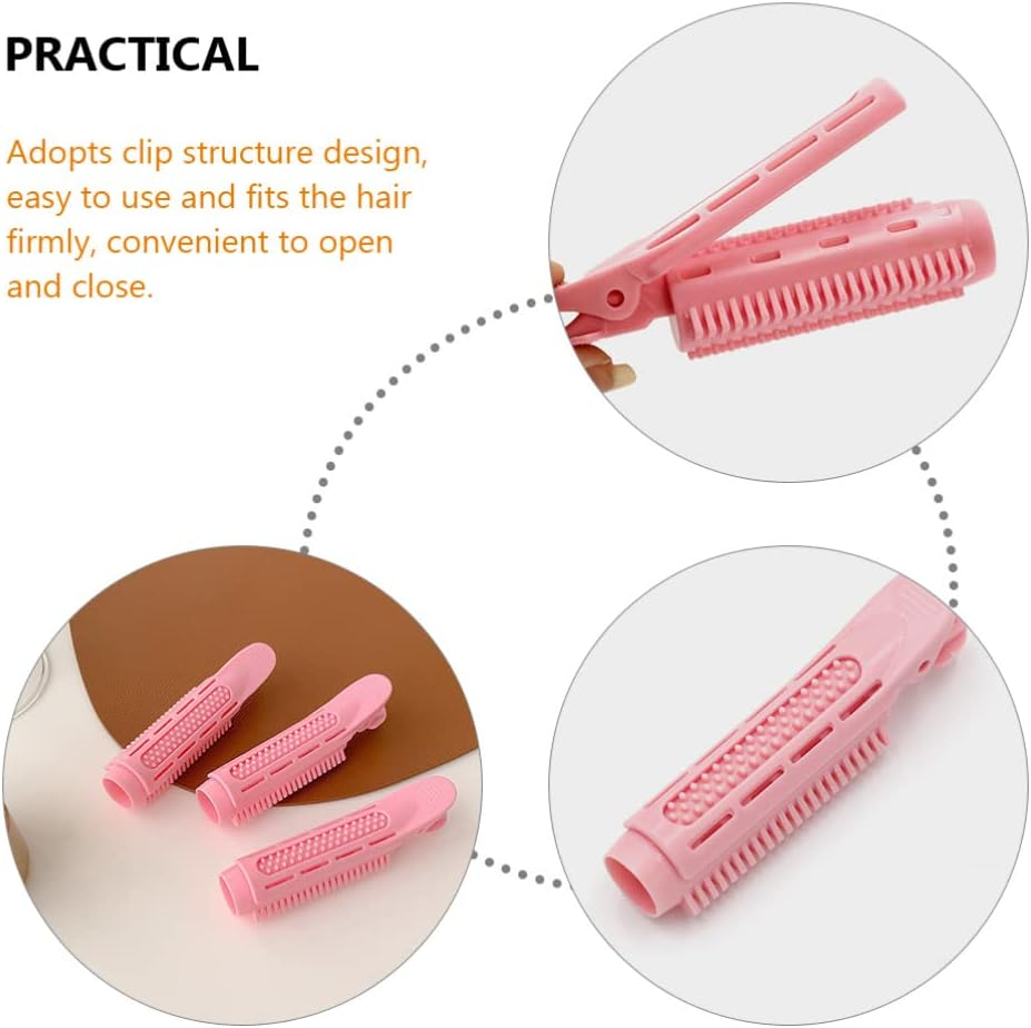 Lurrose Curly Hair Styling Tools Instant Hair Volumizing Clip Volumizing Hair Root Clip Roller DIY Hair Curlers Natural Fluffy Hair Clip for Women, 10Pcs Hair Styling Tools image number 4