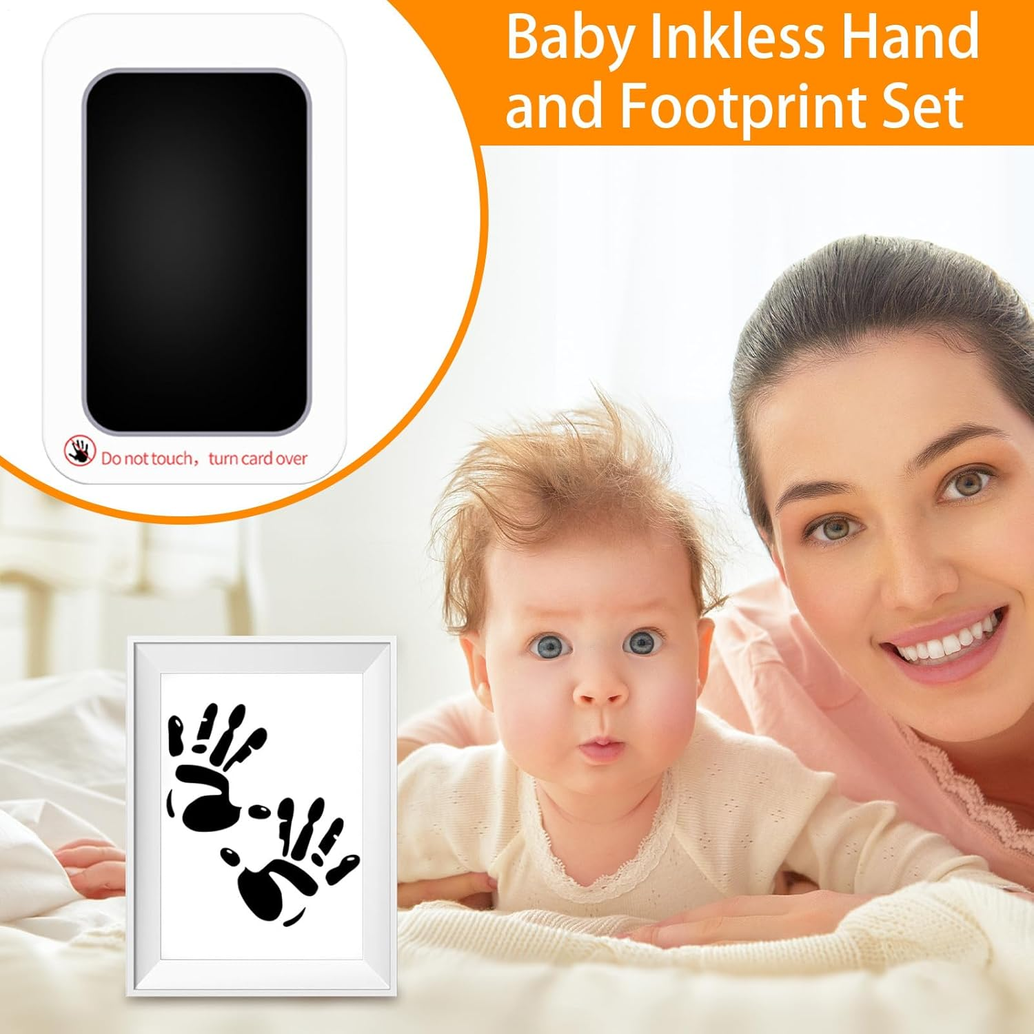 Baby Hand and Foot Print Kit | Toodler Inkless Hand and Footprint Kit,Safe Foot Printing Set with Clean-Touch Printing for Memory Books Keepsake Frame Photo Frames image number 1