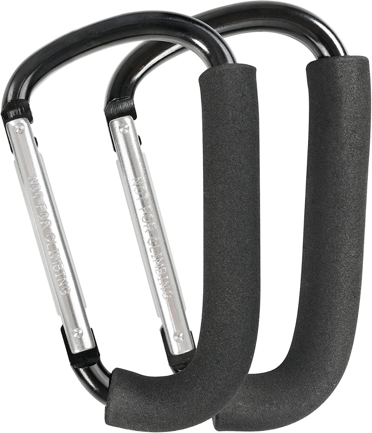 Stroller Hooks, 6.3" Large Stroller Clip, 2 Pack Stroller Hooks for Hanging Bags and Shopping, Stroller Accessories for Mommy, Large Carabiner image number 4