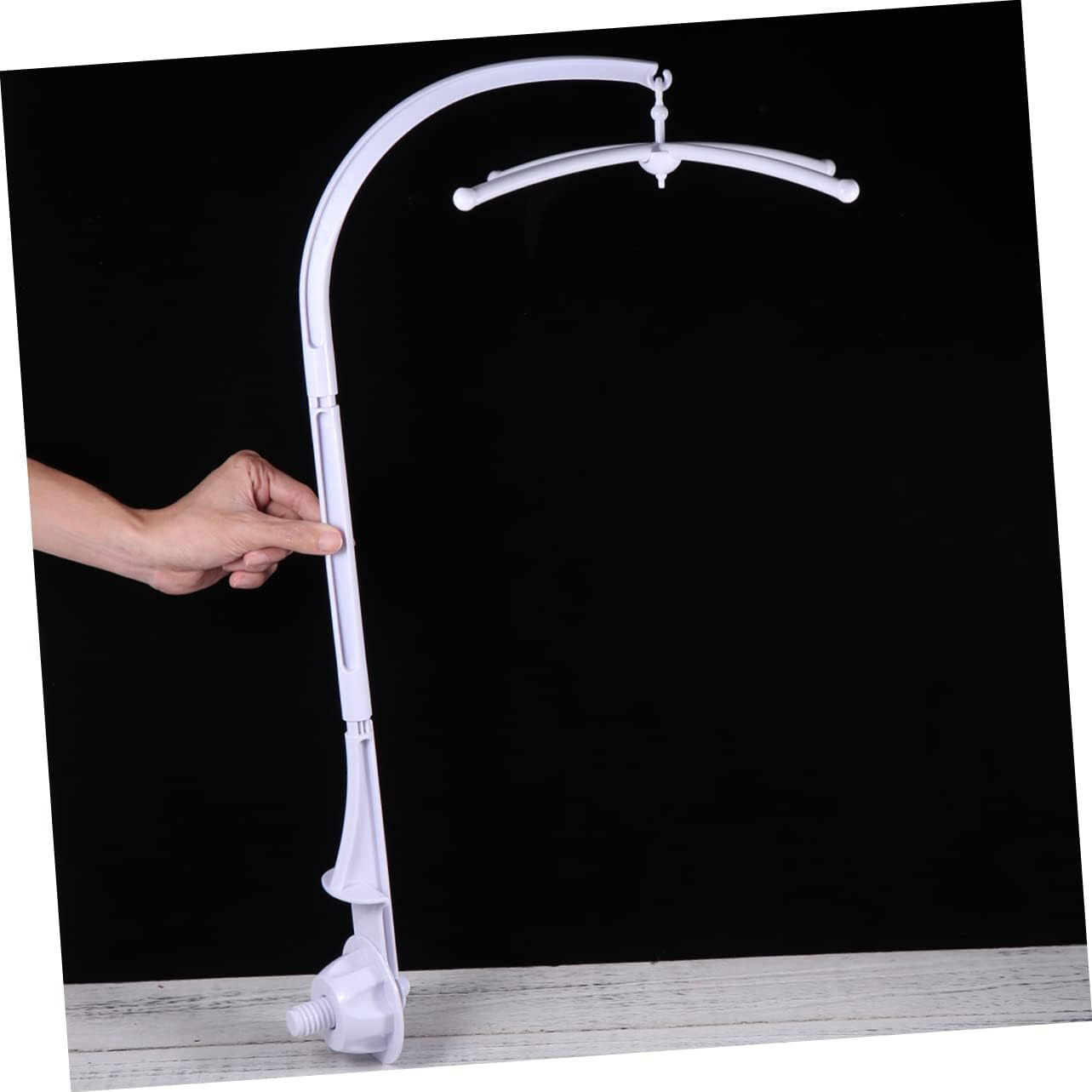 Kisangel 66Cm Baby Crib Mobile Arm Holder White Universal Baby Crib Musical Mobile Toy Holder for Nursery and Infant Bed Accessories image number 1