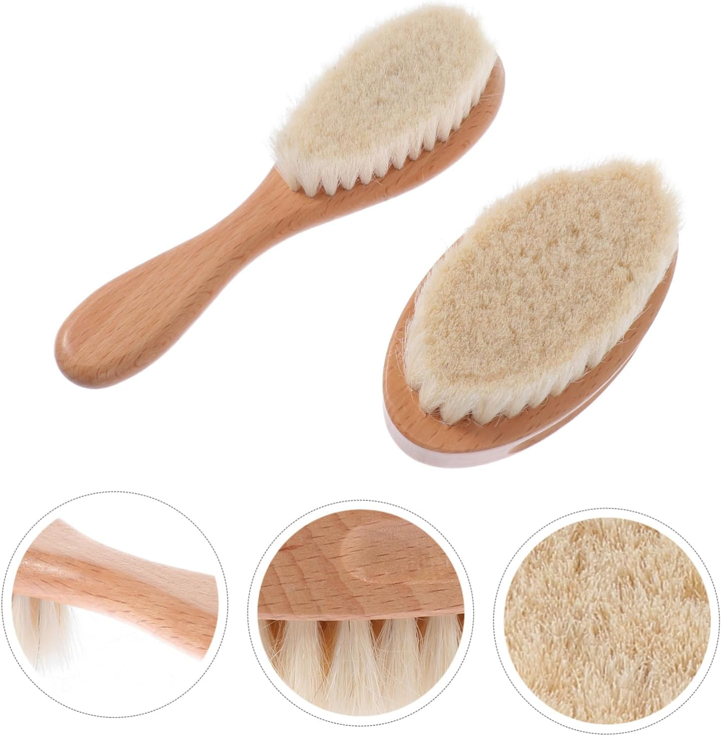 Bestonzon 2Pcs Detangling Hair Brush Hair Brush Women Barber Duster Cleaning Salon Duster Cutting Dust Cleaning image number 5