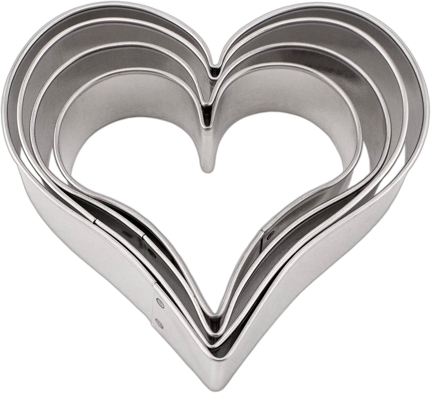 Heart Cookie Cutters 4-Pc Set Made in USA by Ann Clark, 2.75", 3.25", 3.75", 4" image number 4