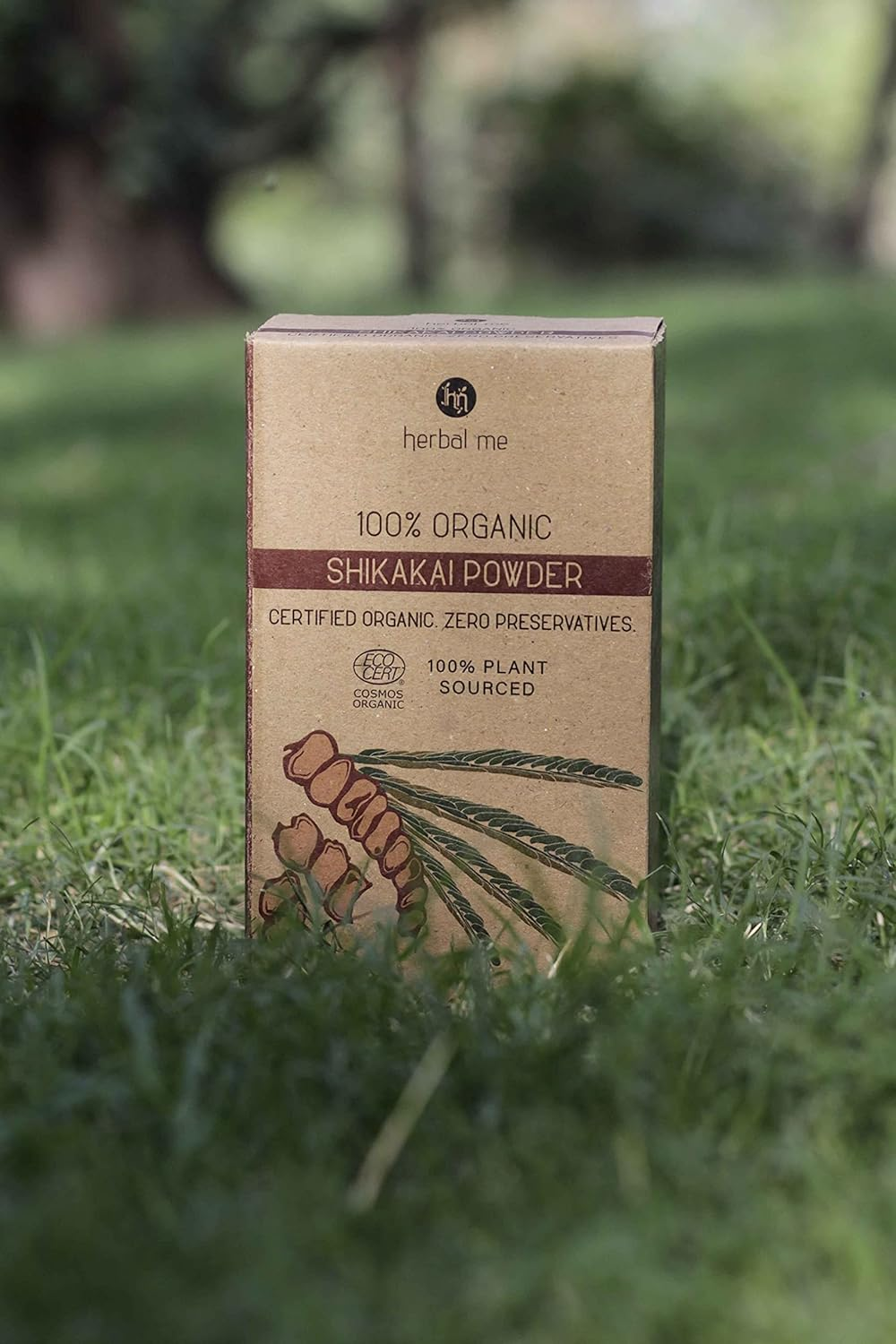 HM Herbal Me Certified Organic Shikakai Powder | Hair Cleanser for Deep Cleansing and Soft Hairs_120Gm