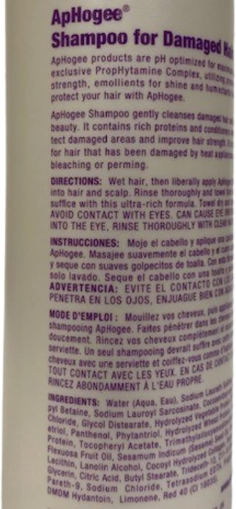 Aphogee Shampoo for Damaged Hair, 16 Oz (Pack of 2)