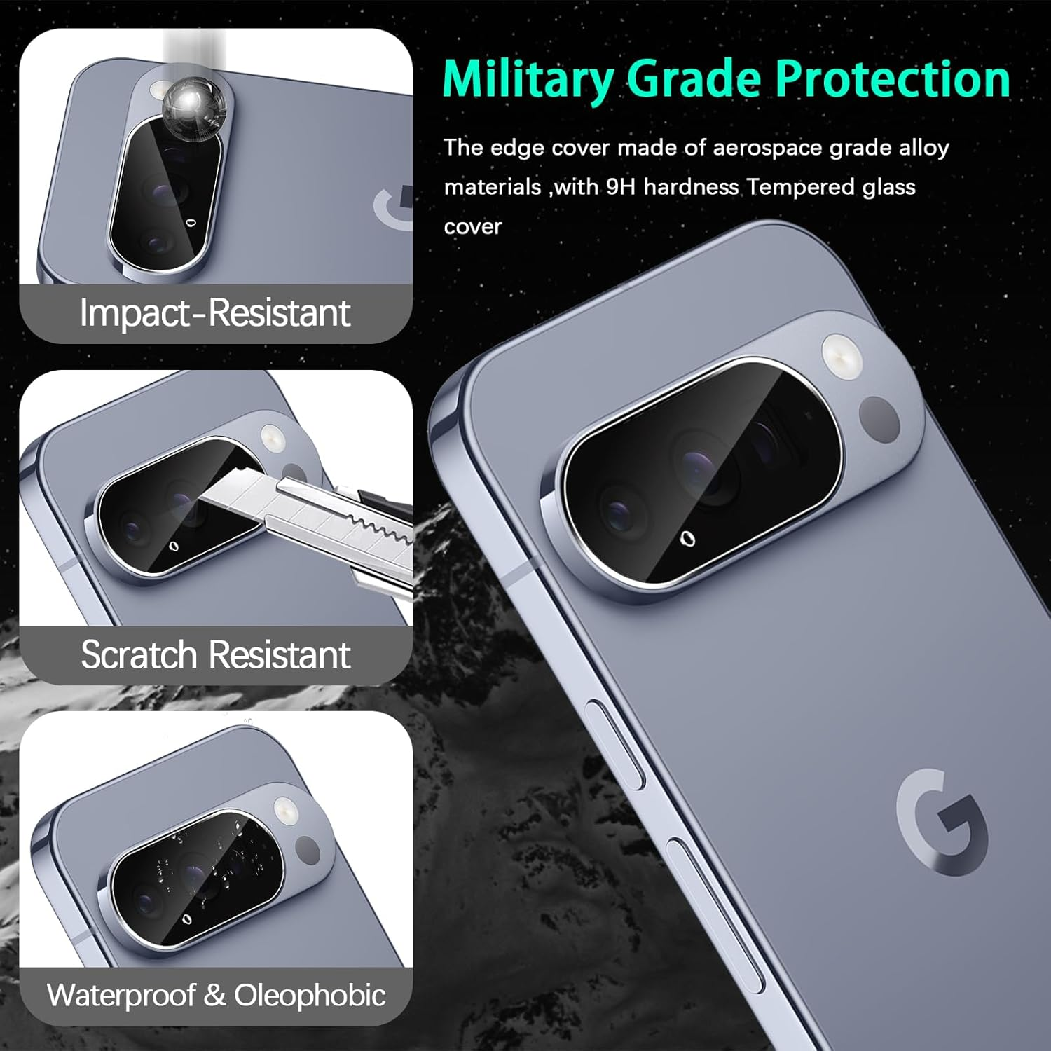 Aerku Camera Protection for Google Pixel 10 Pro XL for Tempered Glass, Pack of 3 Anti-Scratch Camera Screen Protector, 9H Hardness Camera Protection Film, Bubble-Free Tempered Glass Film, HD Screen image number 6