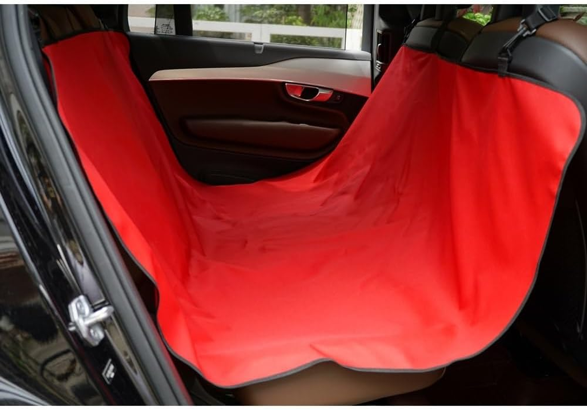 Dog Car Seat Cover Dog Carriers Rear Back Pet Dog Car Seat Cover Mats Hammock Protector Travel Accessories Trunk Mat Dog Hammock(Color:Red) - Brown image number 4