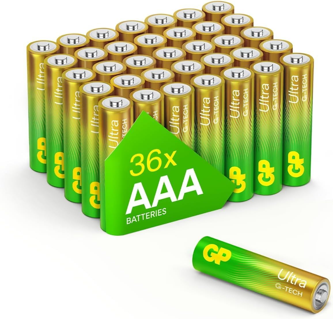 AAA Batteries Pack of 36 by GP AAA Batteries Ultra Alkaline - 10 Year Shelf Life, Ideal for Everyday Hungry Devices, Long Lasting Power, Anti-Leakage Technology |Aka Micro, Mini, LR03, MN2400, 24A image number 5