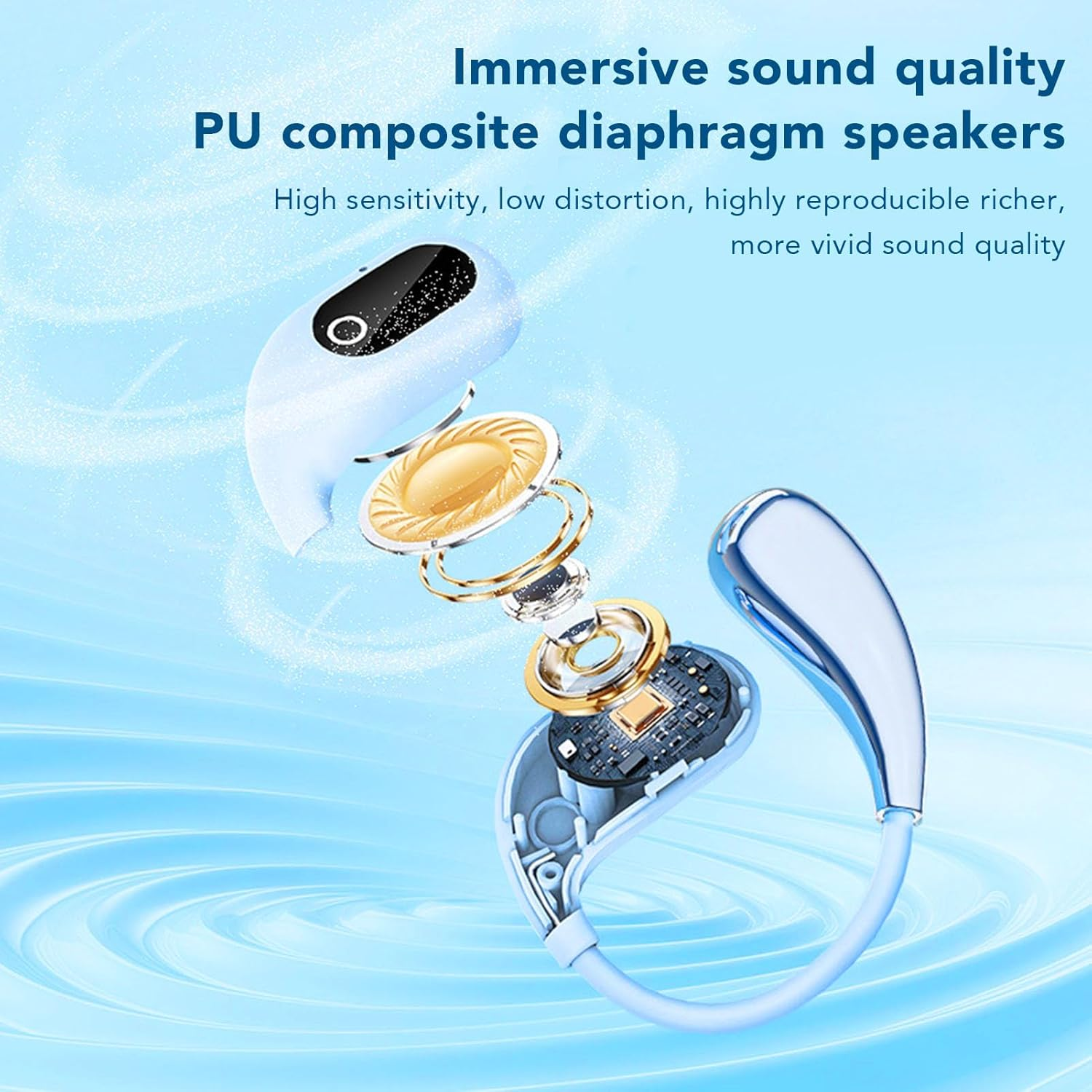 Depisuta AI Language Translator Earbuds, OWS Real Time 3 in 1 Translation Earbuds with Digital Display Noise Reduction 5.4 Wireless Clamp/Holder on Translator Headphone for Travel image number 2