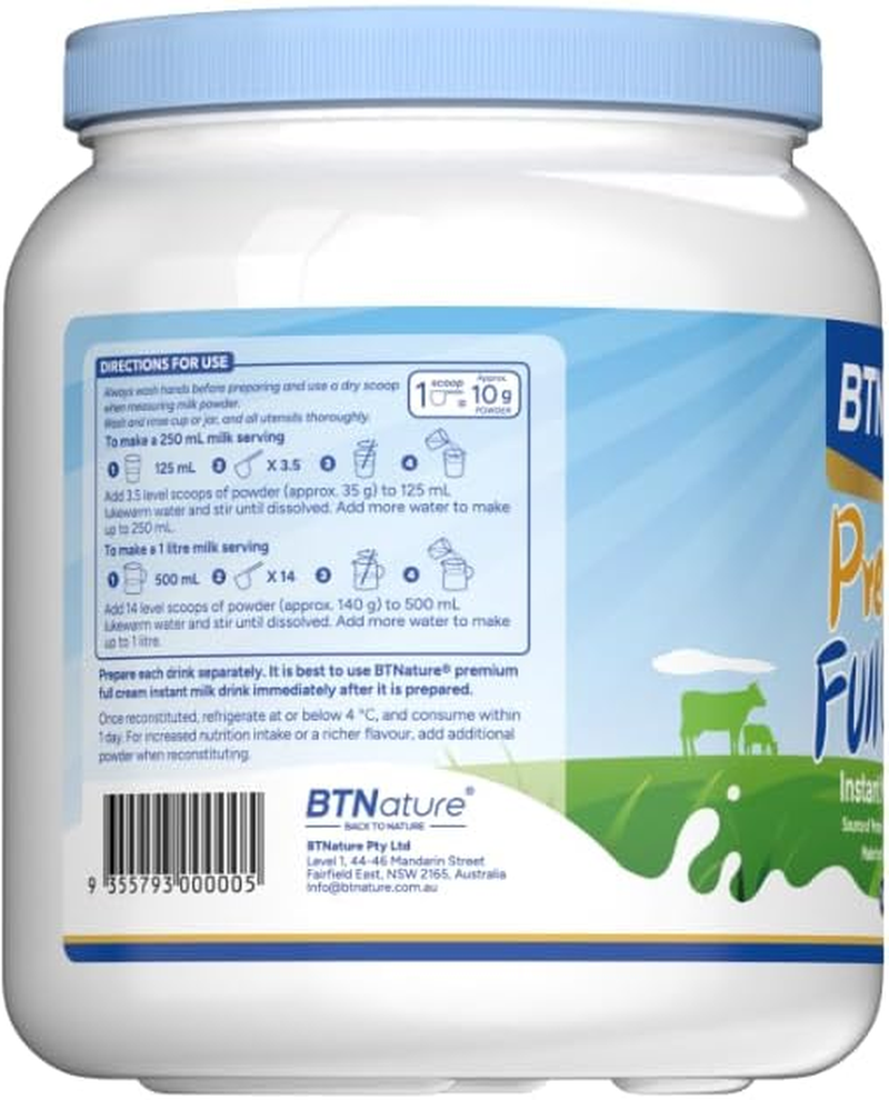 Btnature Premium Full Cream Instant Milk Powder - 1Kg image number 1