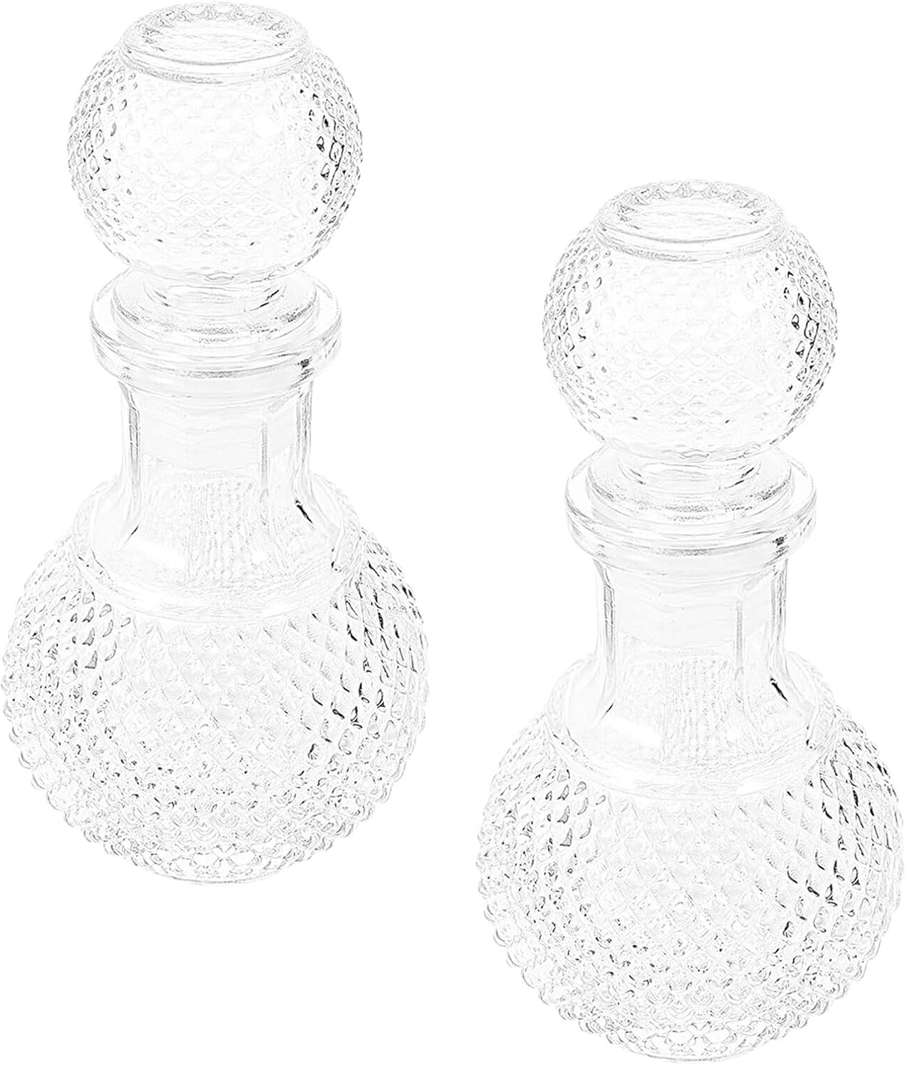 SEWACC 2Pcs 250Ml Thickened Glass Wine Bottles Creative Liquor Decanter Set for Cocktail Packaging and Whiskey Dispenser Suitable for Home and Bar Use image number 6