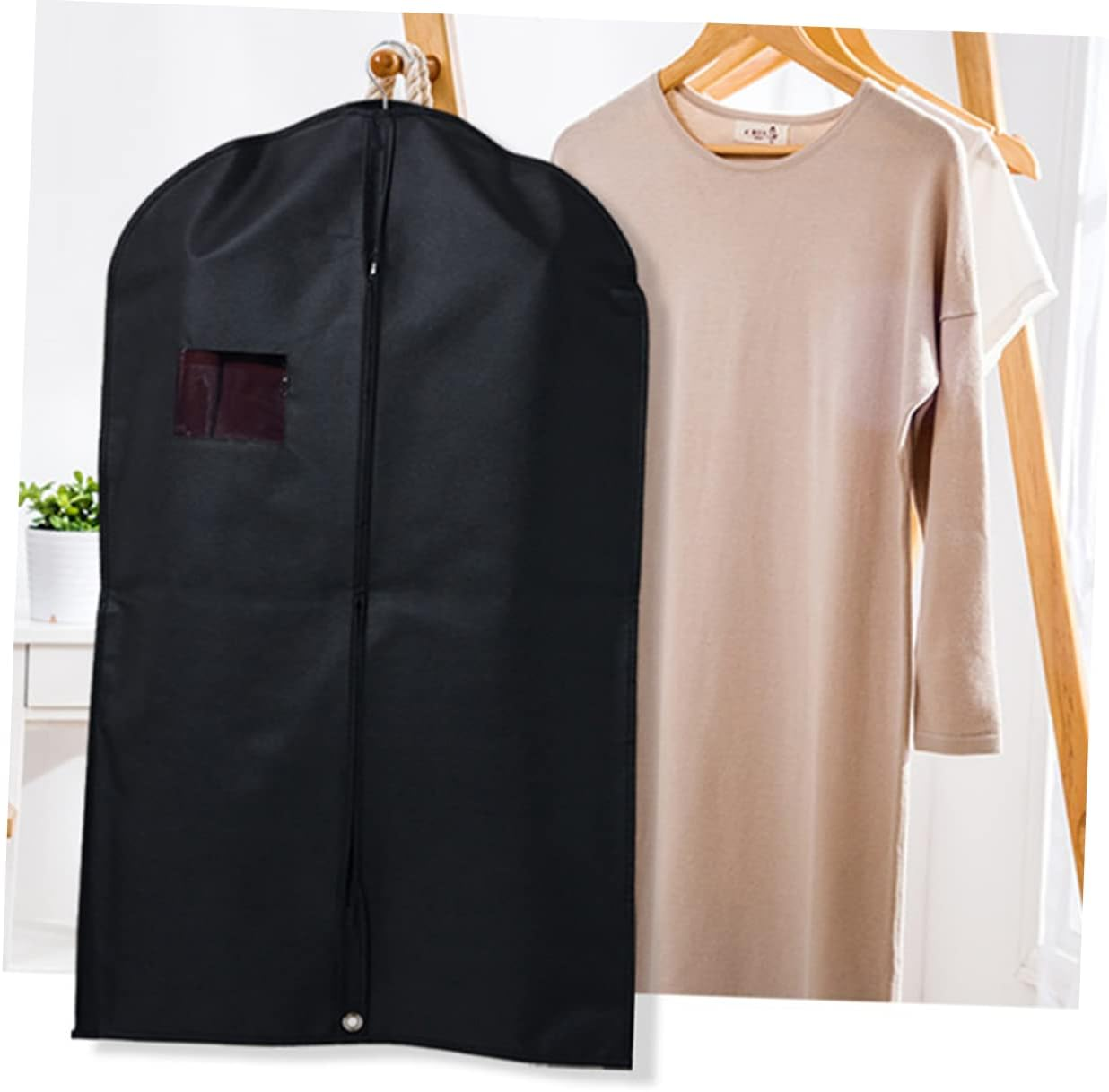 Zerodeko 5Pcs Non-Woven Fabric Suit Bag Garment Bag Washable Suit Cover Storage Luggage Cover Travel