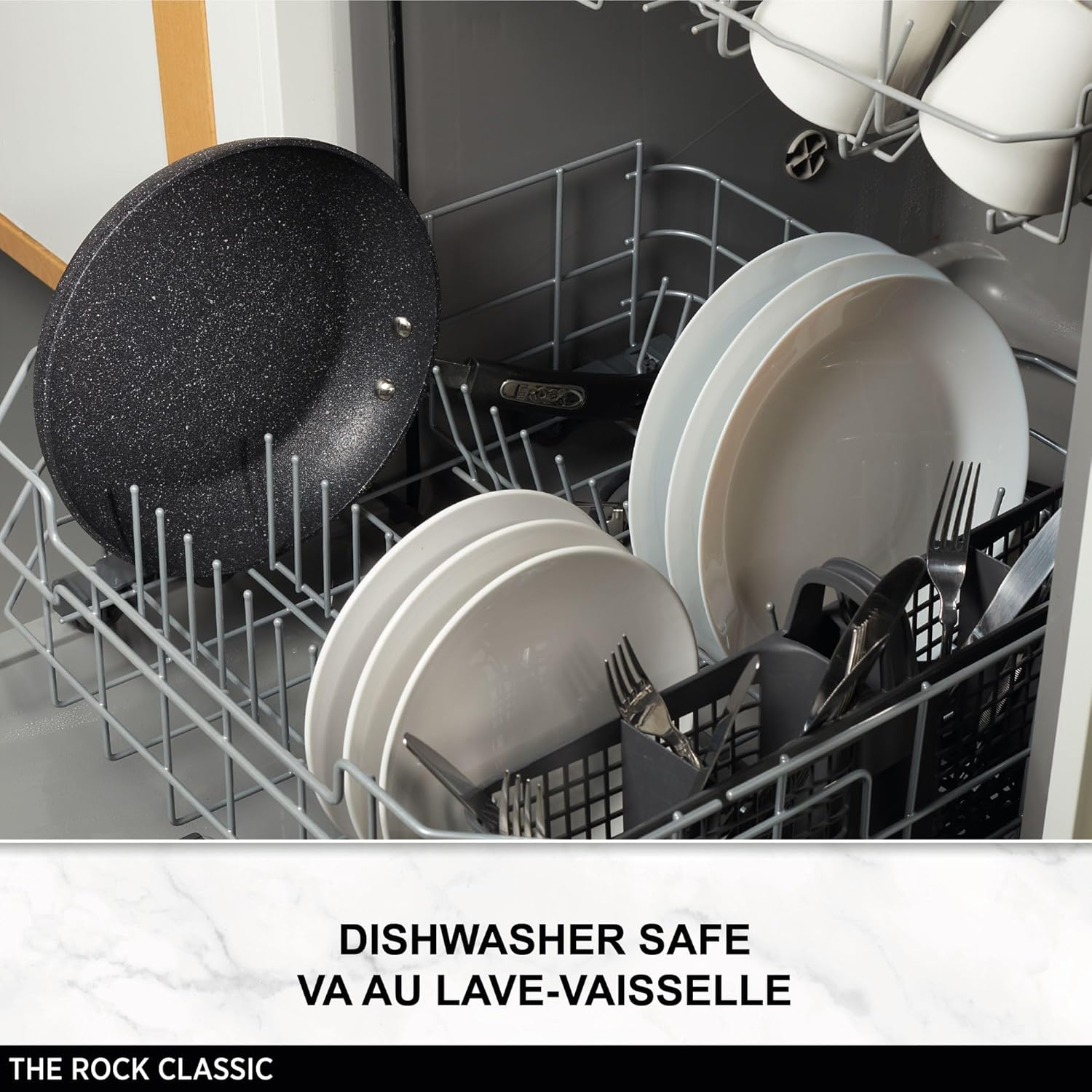 Starfrit the Rock Personal Fry Pan with Stainless Steel Handle, 6.0", Dark Gray image number 6