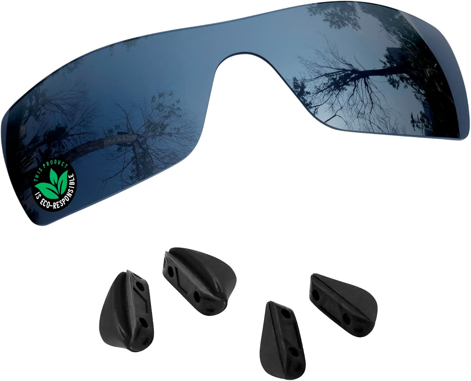 Raydi Polycarbonate Replacement Lenses & Nosepads for Oakley Ridgeline OO9419 Sunglasses
