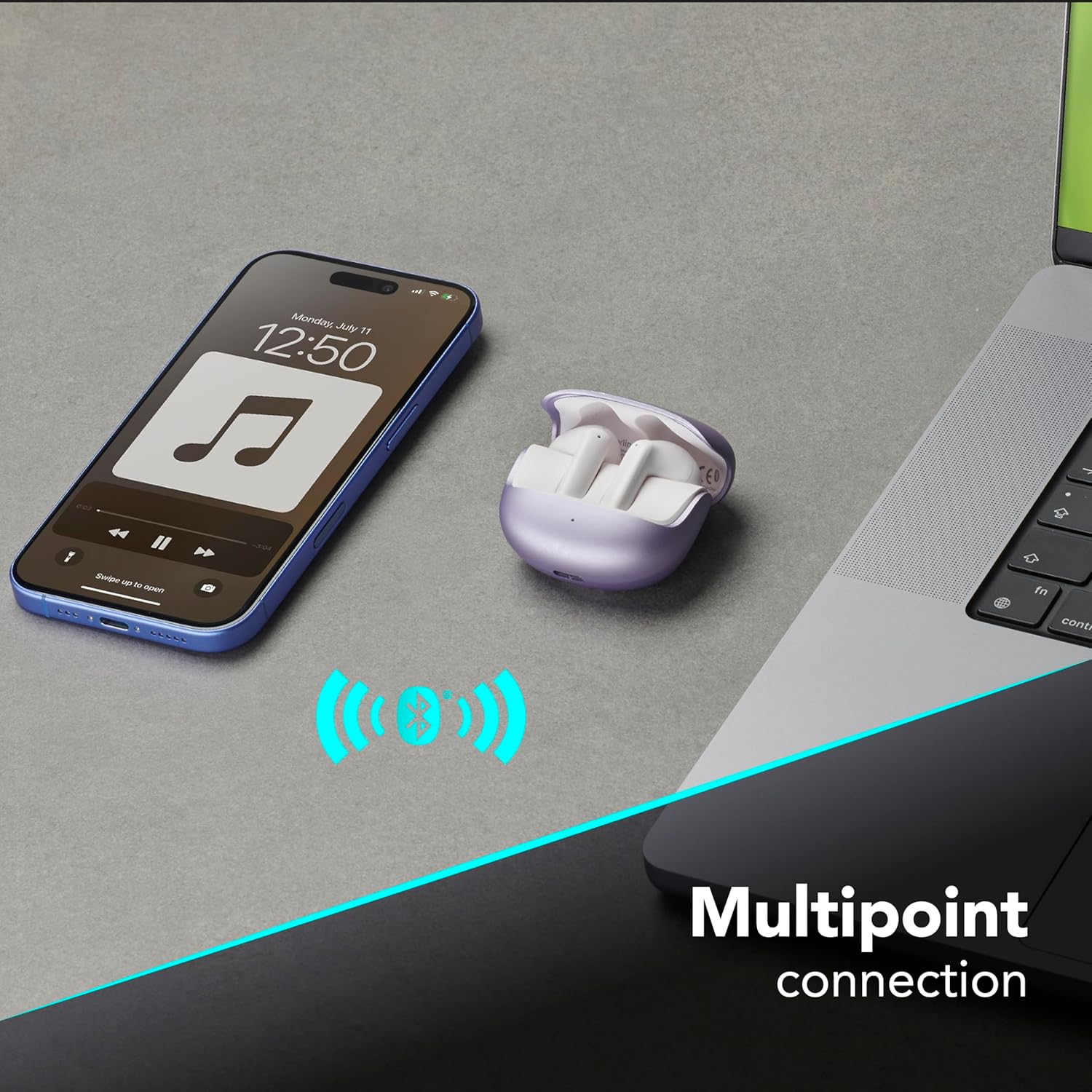 Cellularline Call Purely Bluetooth Headphones with ENC, 4 Microphones, ENC Ambient Noise Cancellation, 32 Hours Battery Life, Multipoint Connection, Easy Pick Design image number 1