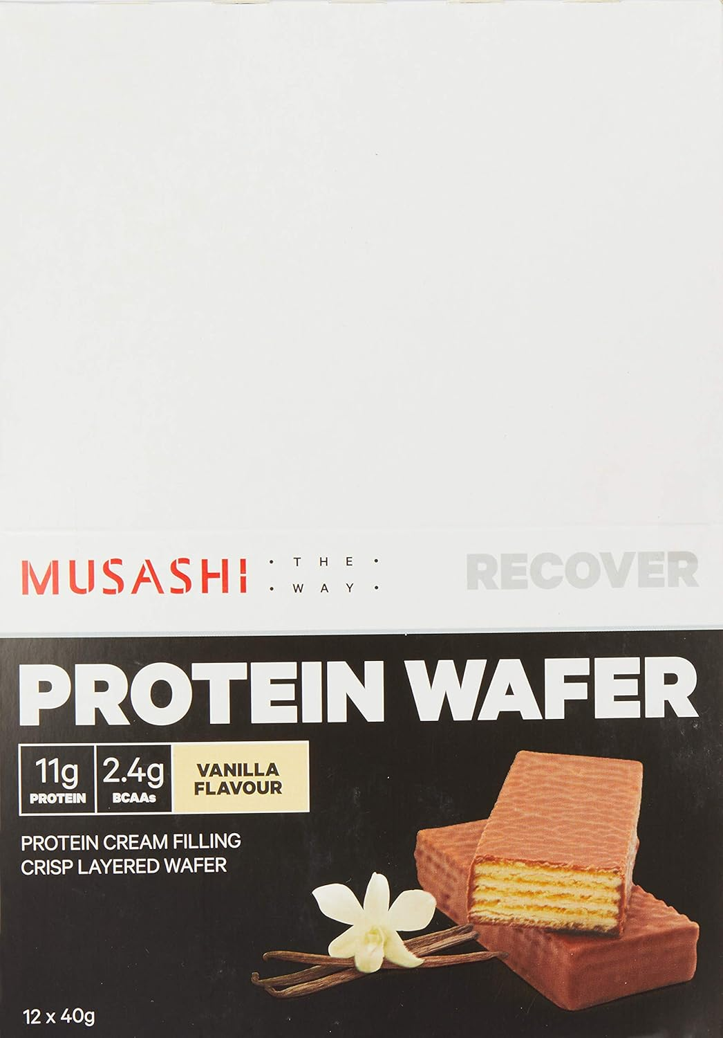 MUSASHI Vanilla Flavoured High Protein Wafer 12 Pack, 12 X 40 G image number 2
