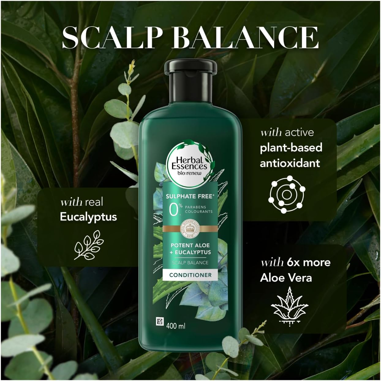 Herbal Essences Potent Aloe & Eucalyptus 600Ml Conditioner image number 4