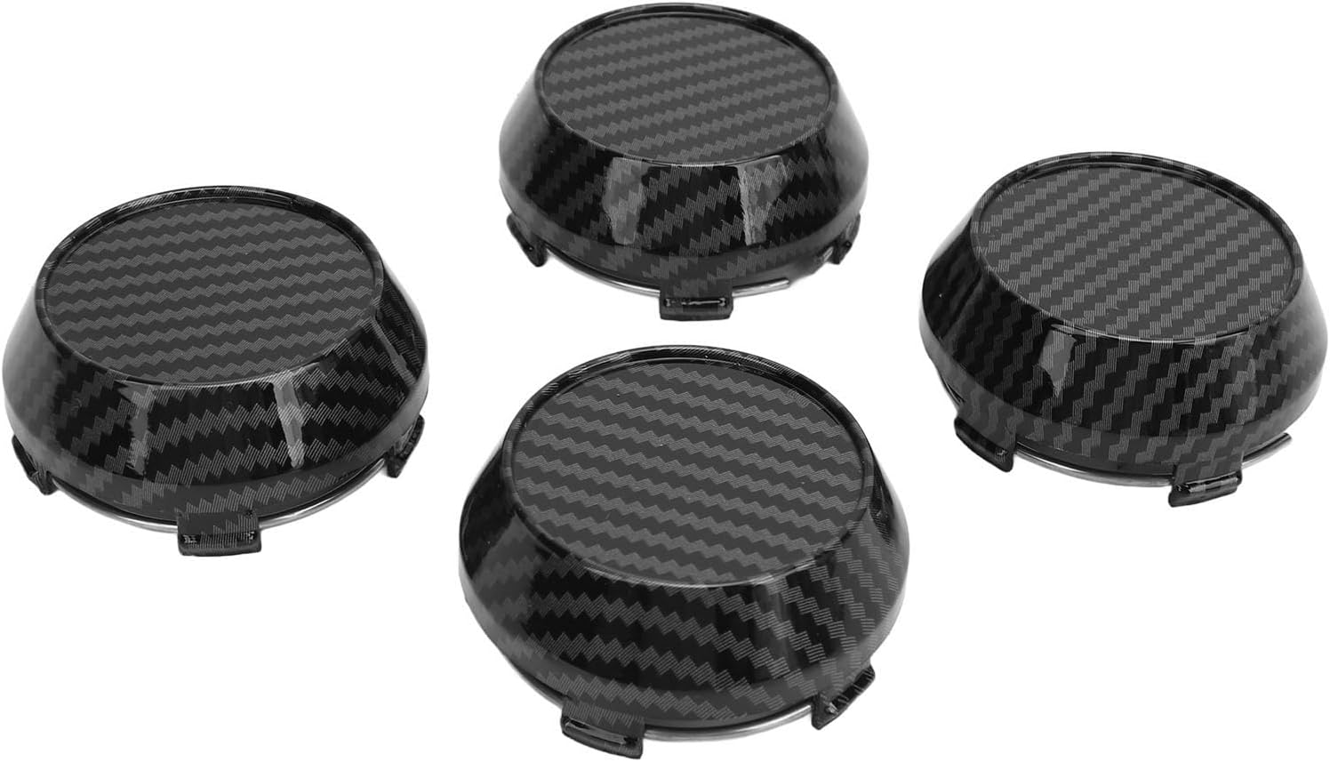 Grcfumo 4 Pcs 60Mm Wheel Center Caps, Wheel Center Caps, Carbon Fiber Style Tyre Rim Hub Caps Cover Universal Fit for Vehicle image number 6