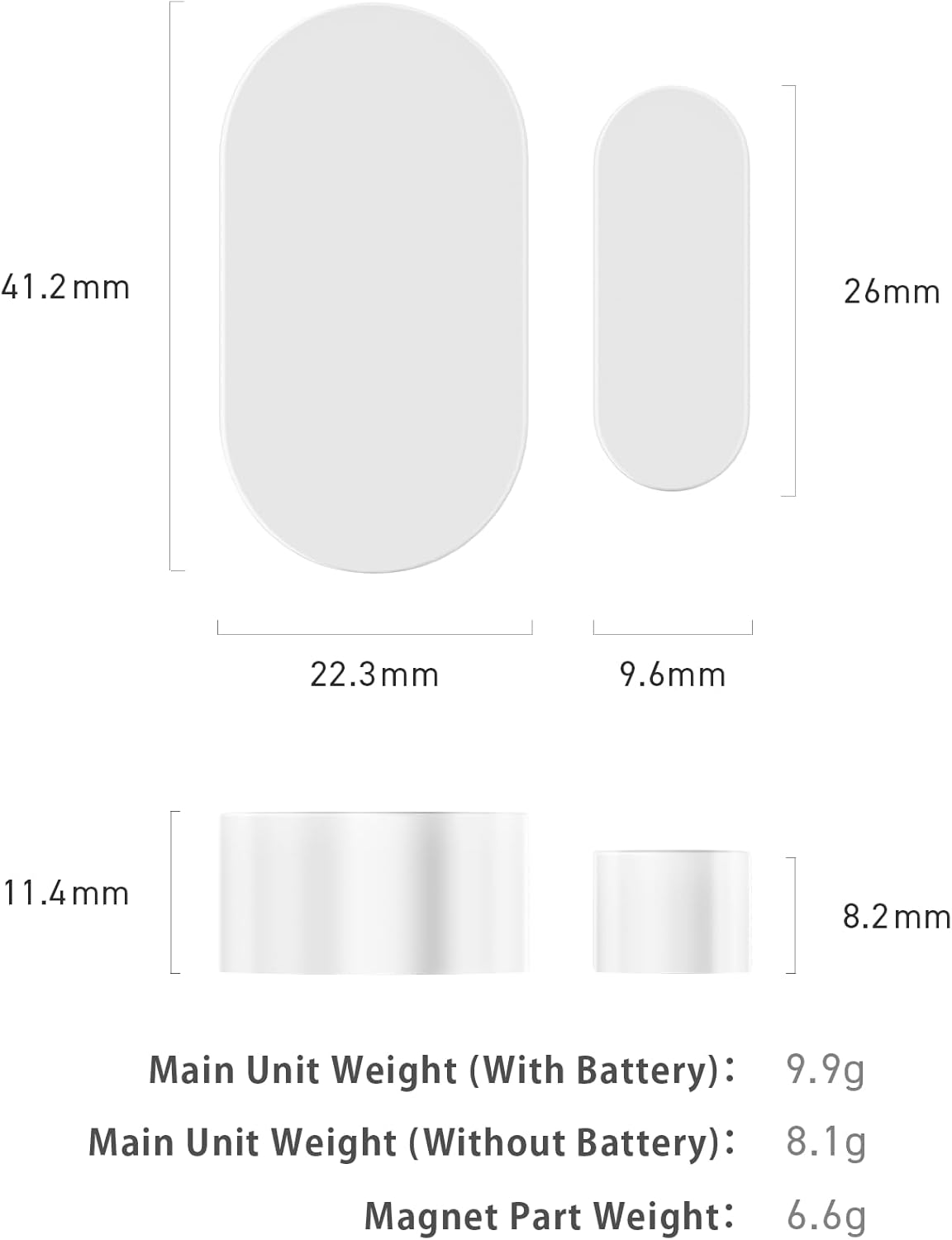 Candy House Door Sensor, Smart Lock, Open Sensor, Security for Smart Home, Easy Installation, Security Measures, Smart Phone Confirmation, Alert Notification, Magnetic image number 5