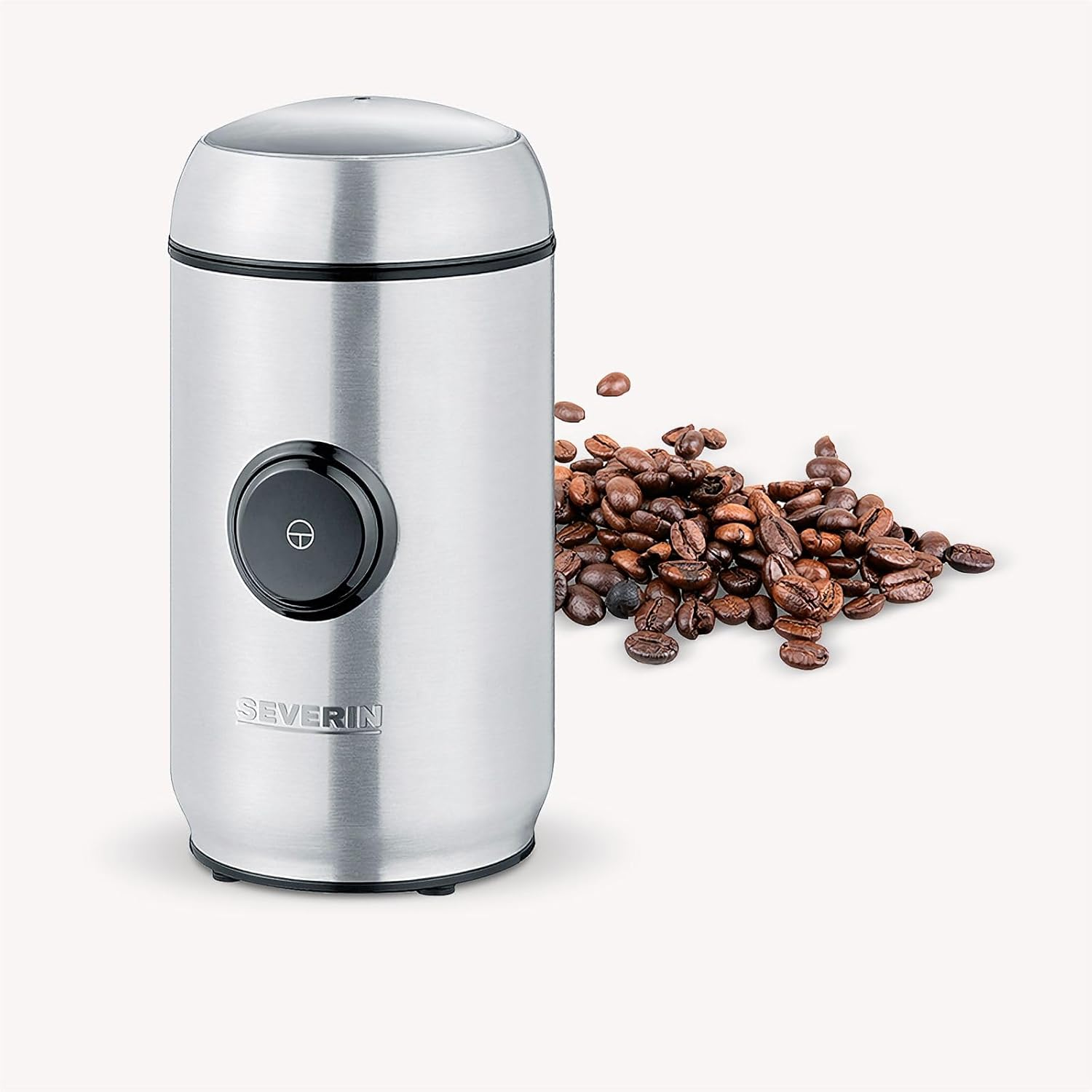 Severin Coffee and Spice Grinder with 180 W of Power KM 3879, Brushed Stainless-Steel/Black image number 2